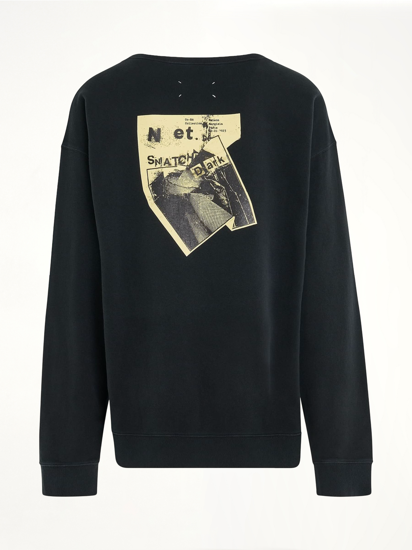 Open Neck Oversized Sweatshirt in Anthracite