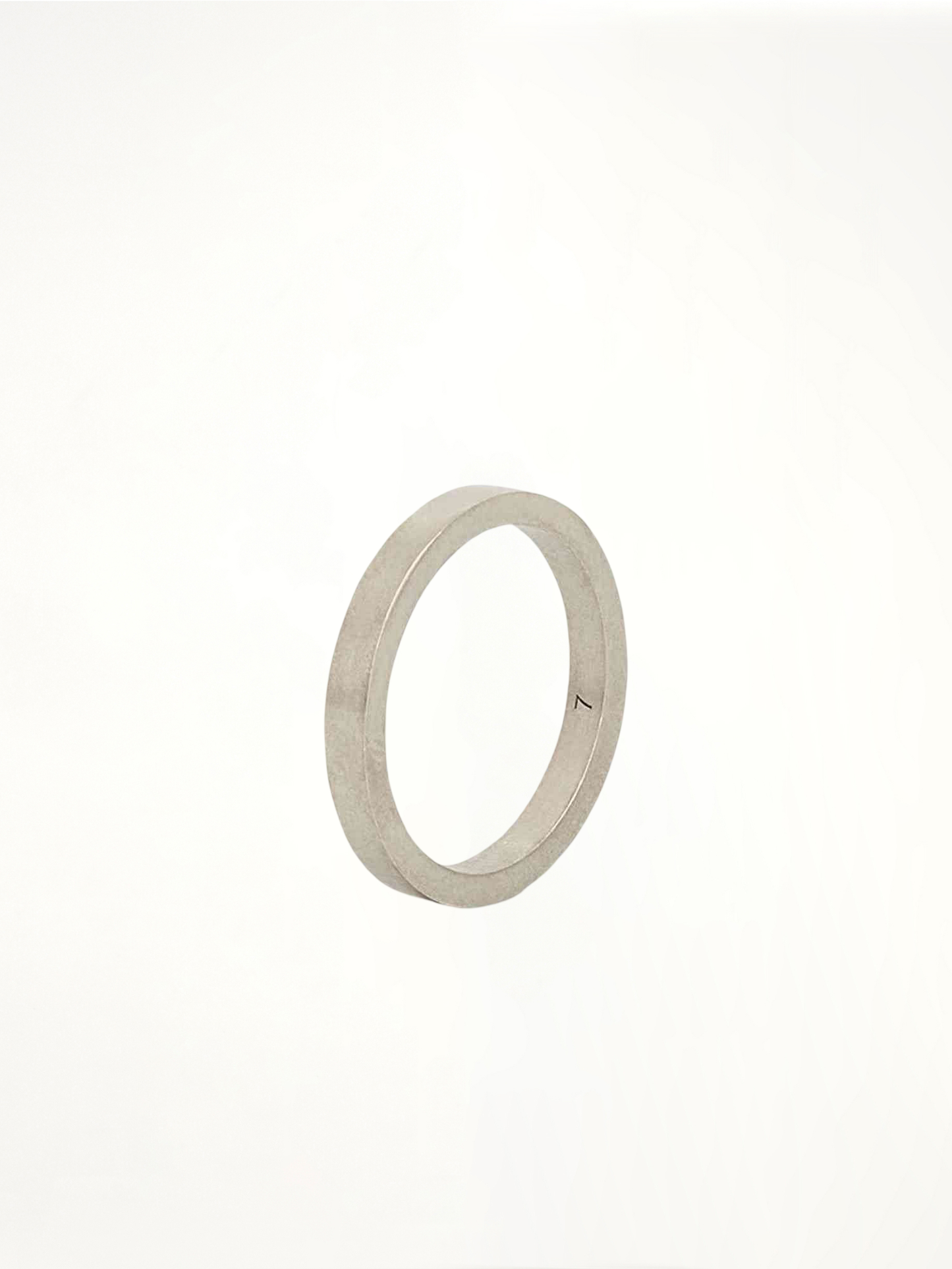 Margiela Logo Ring in Silver