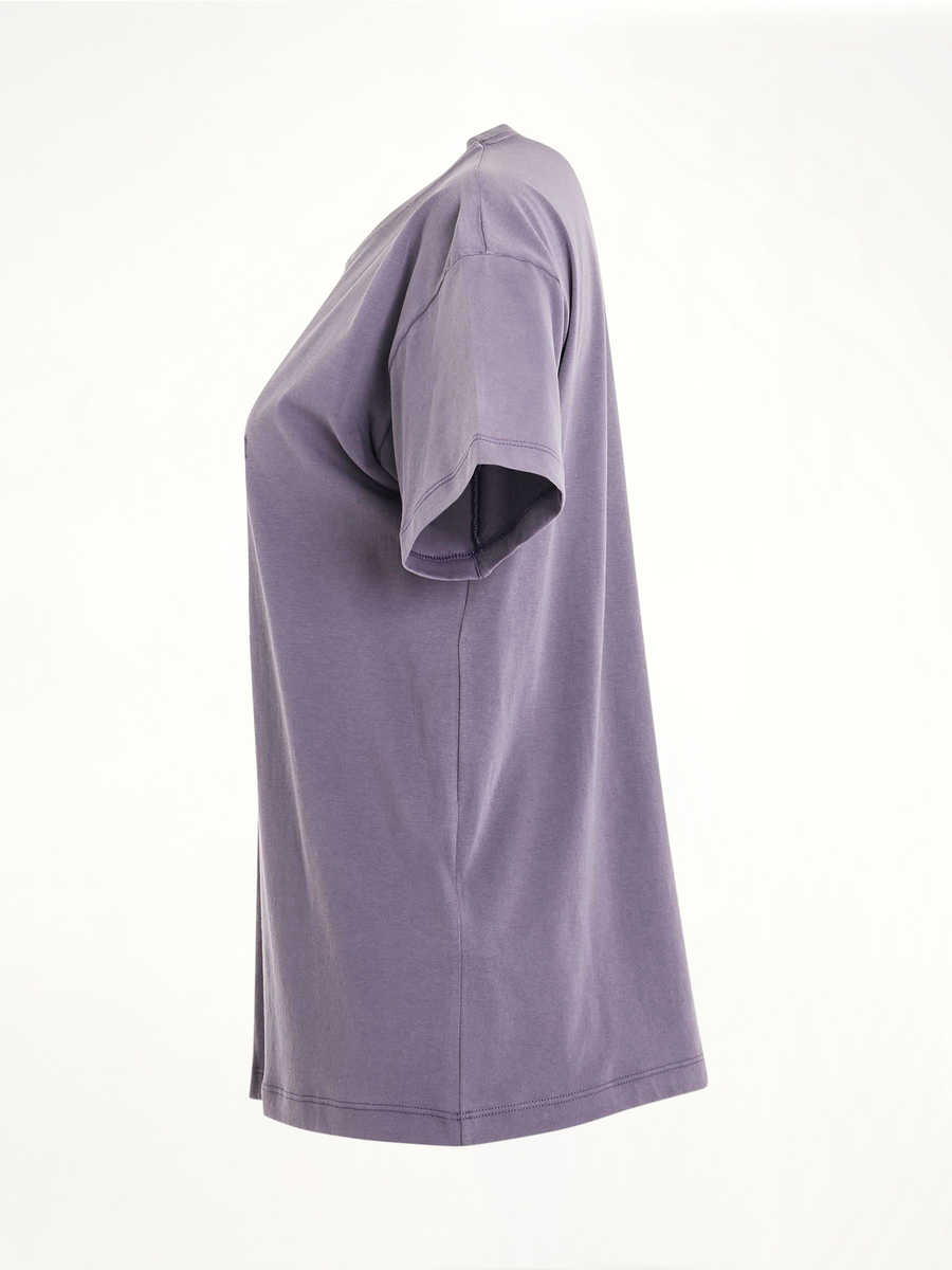 Cotton Jersey Logo T-Shirt in Washed Purple