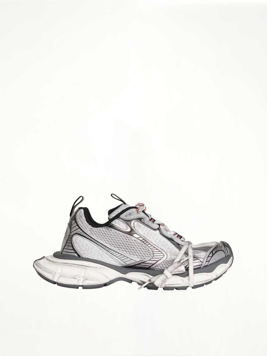 3XL Sneaker in Grey/White/Red Side View | BALENCIAGA