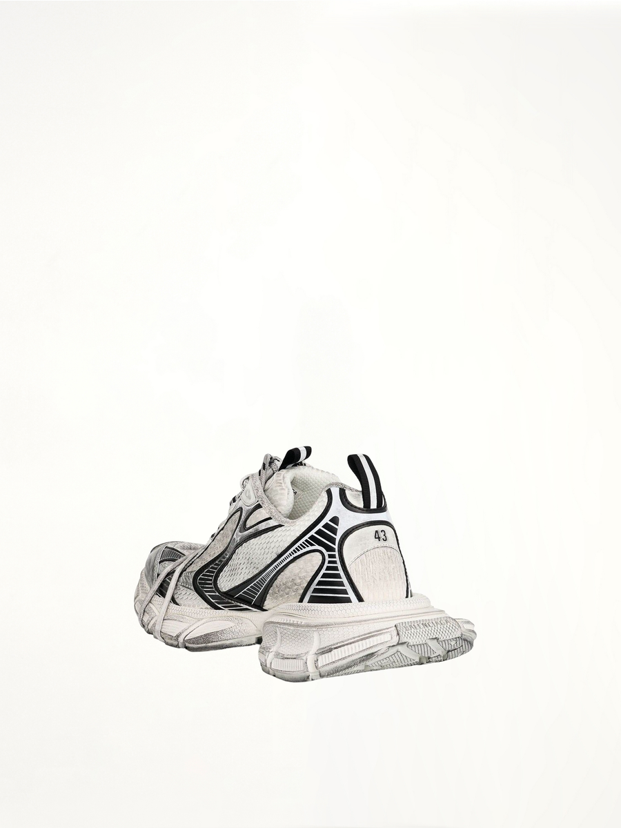 3XL Sneaker in White/Black Back View | BALENCIAGA