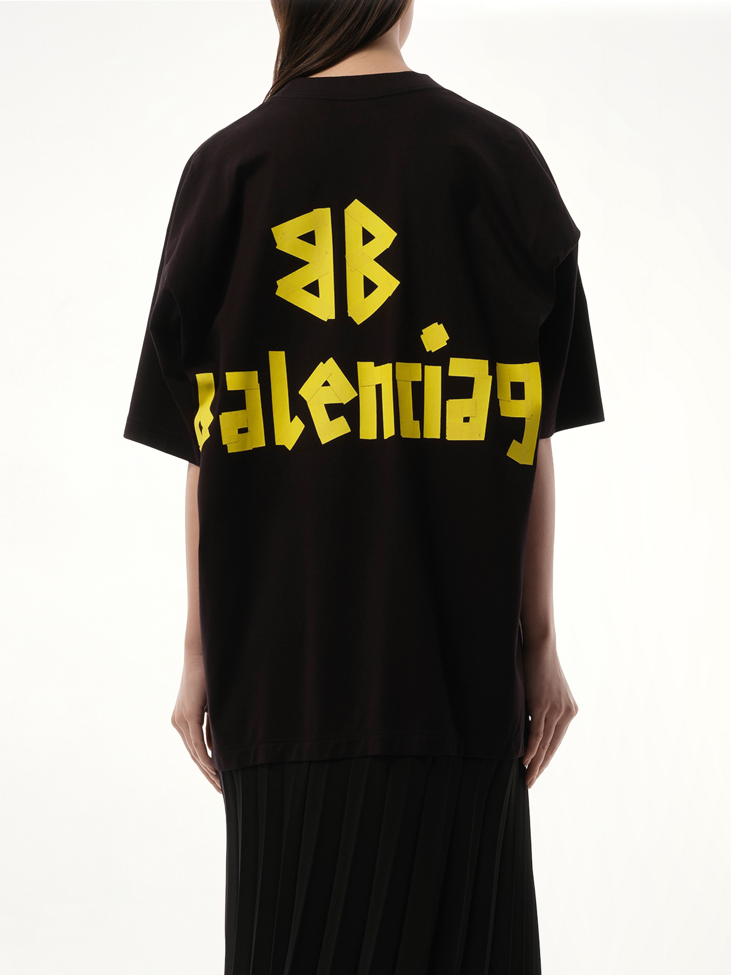 T-Shirt Pleated Dress in Black