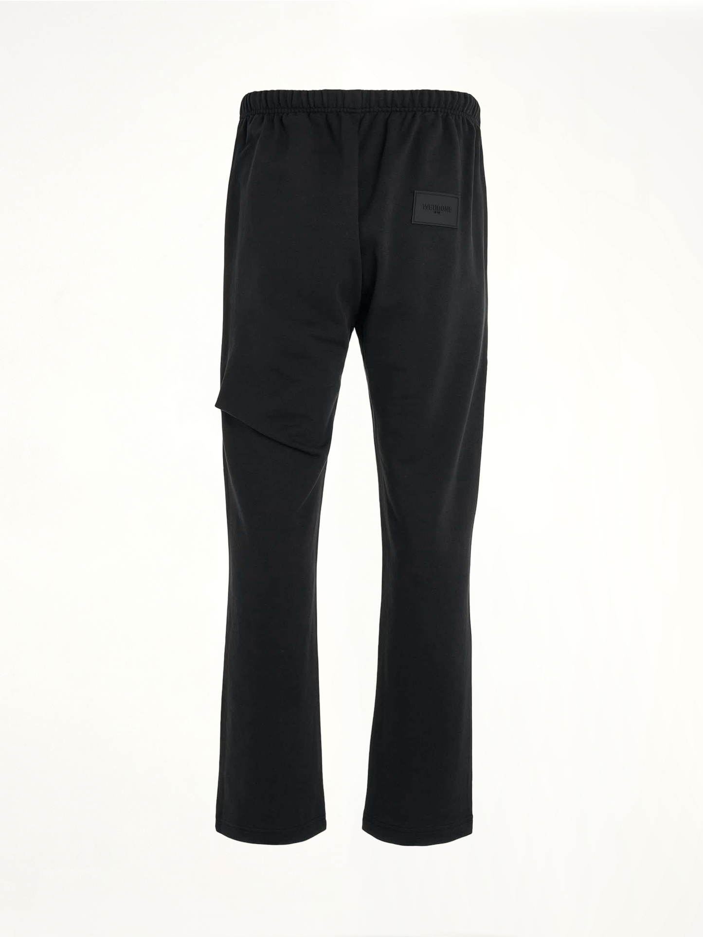 Back Logo Wide Jogger Pants in Black