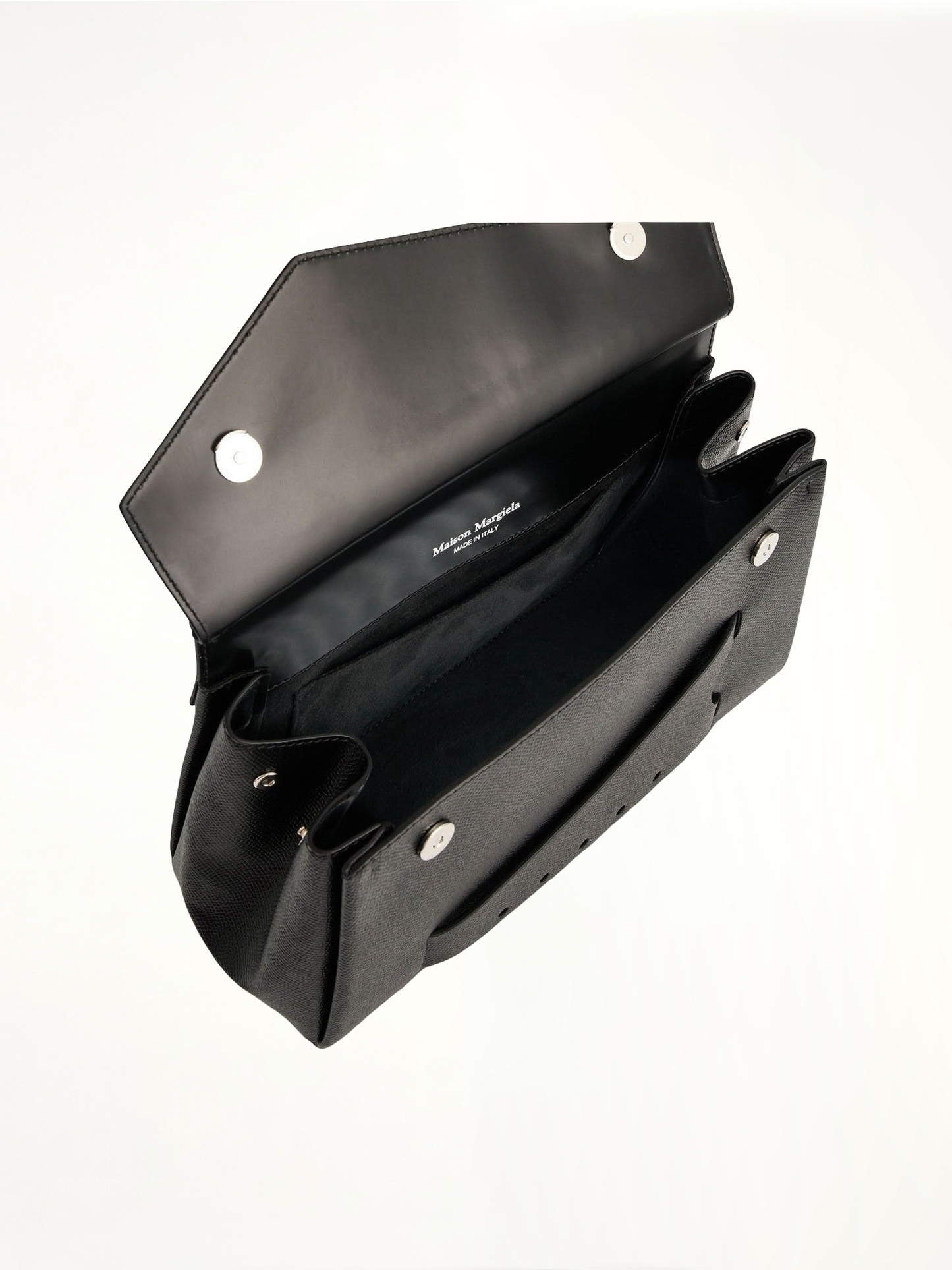 Snatched Leather Tote Bag in Black