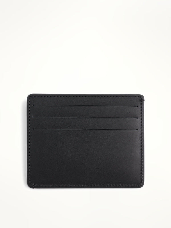 Maison Margiela Four Stitches Leather Card Holder in Black
