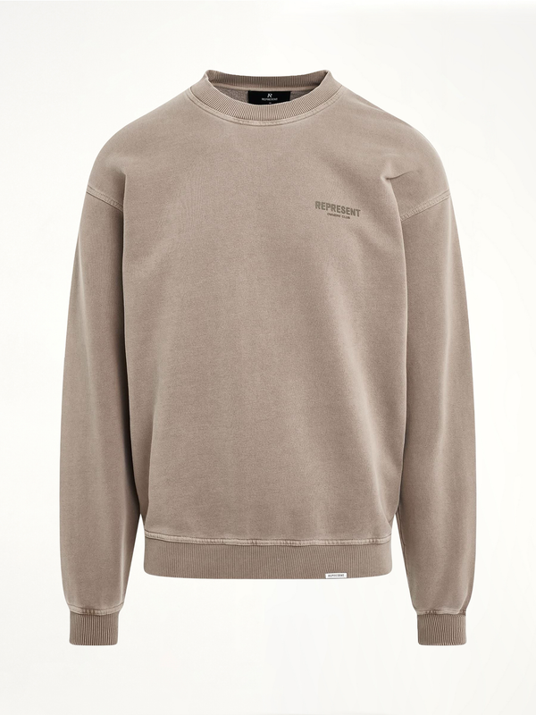 New Represent Owners Club Sweatshirt in Mushroom