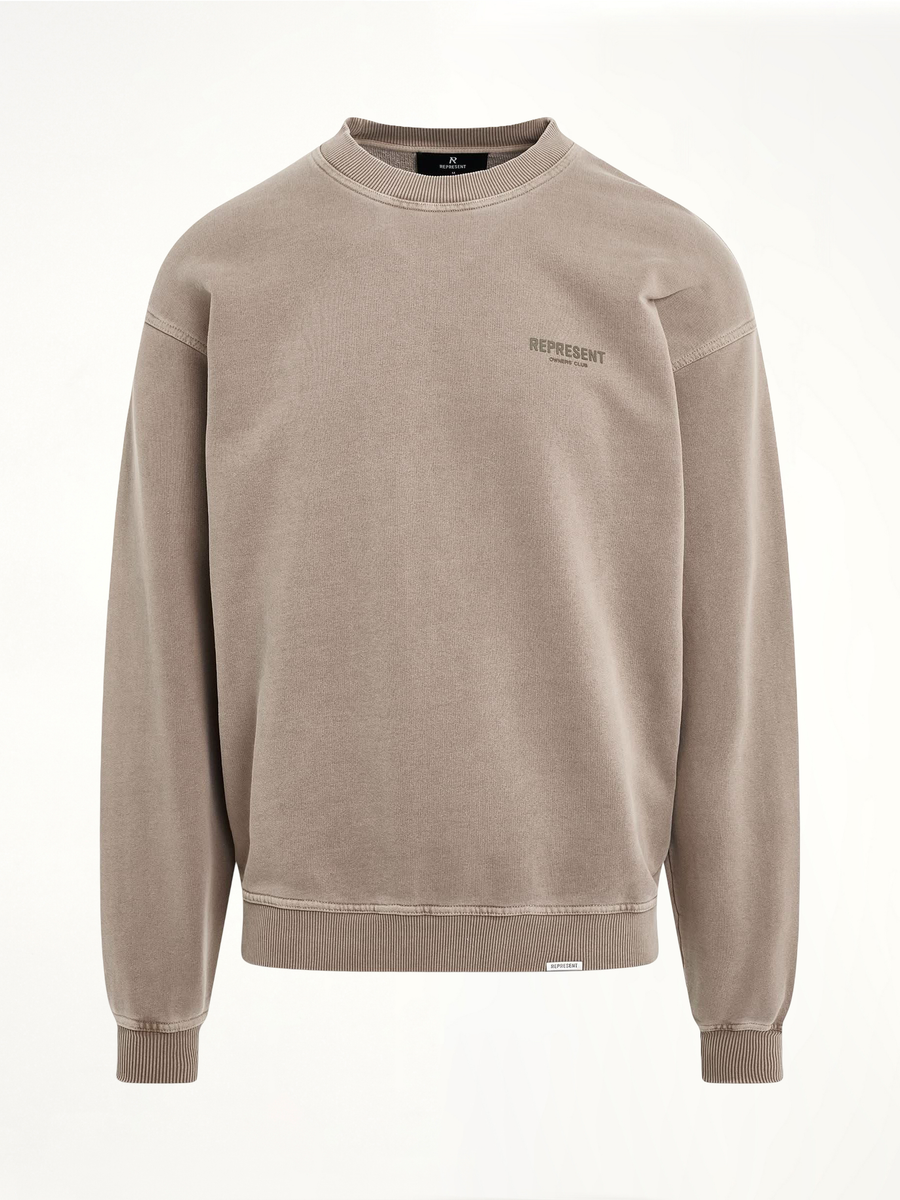 New Represent Owners Club Sweatshirt in Mushroom