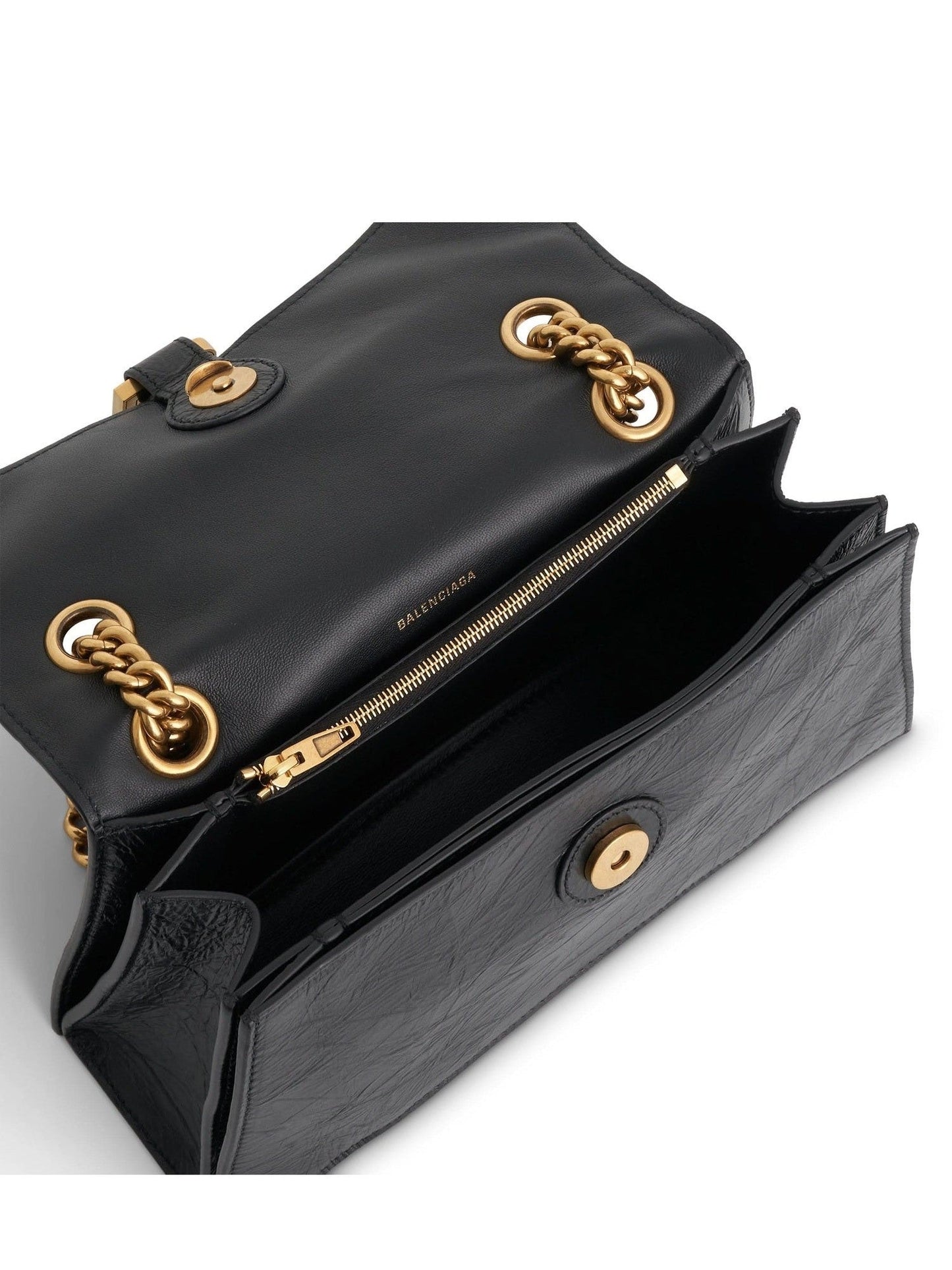 Crush Small Chain Bag in Black