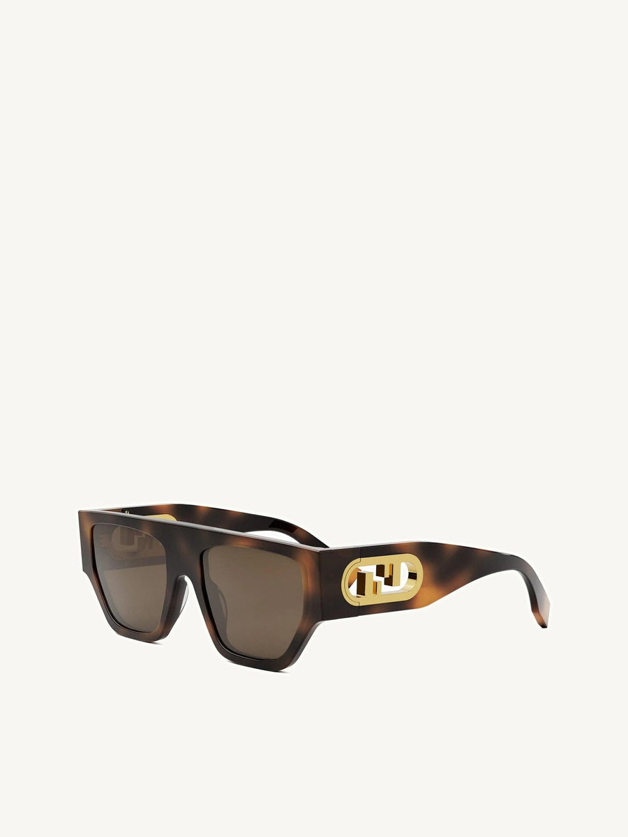 Fendi FE40108U 5453E Injected Sunglasses in Blonde Havana/Brown