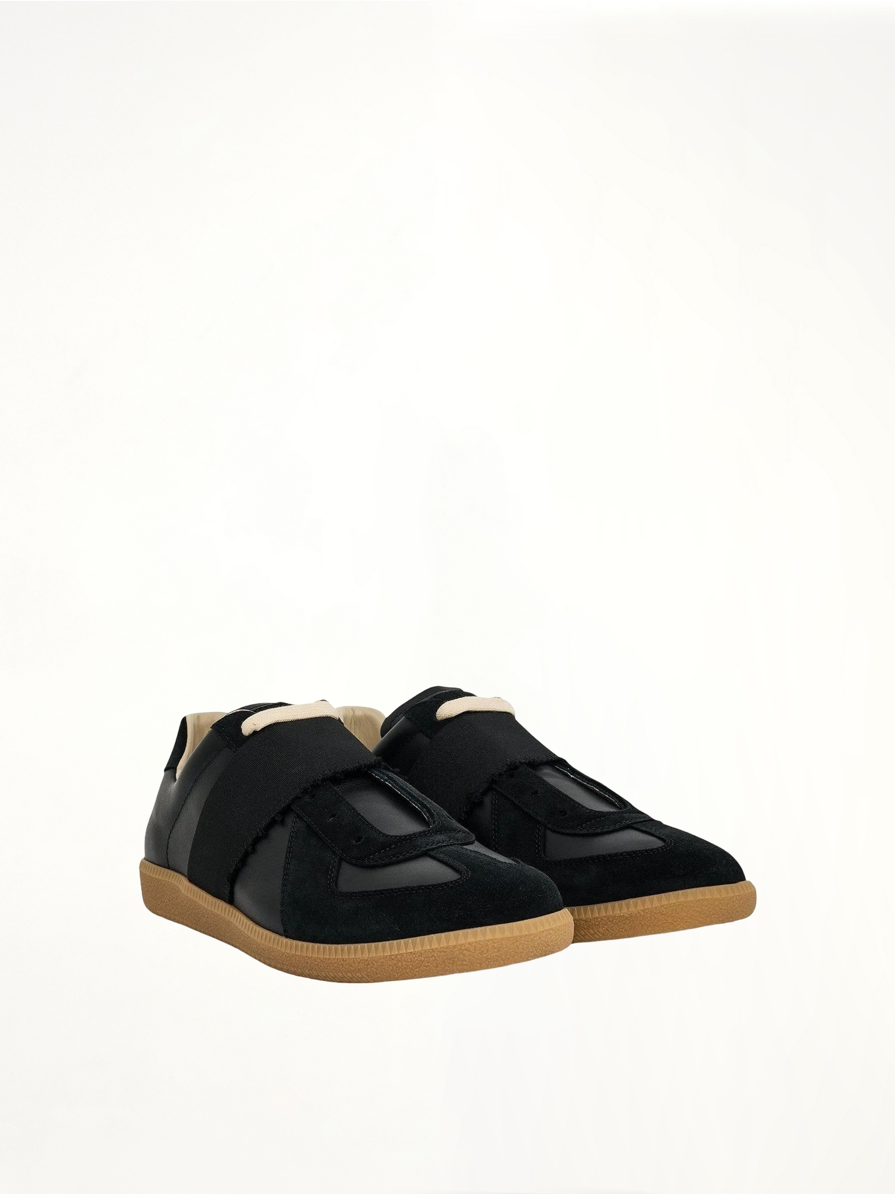 Replica Elastic Band Sneaker in Black Front View | MAISON MARGIELA