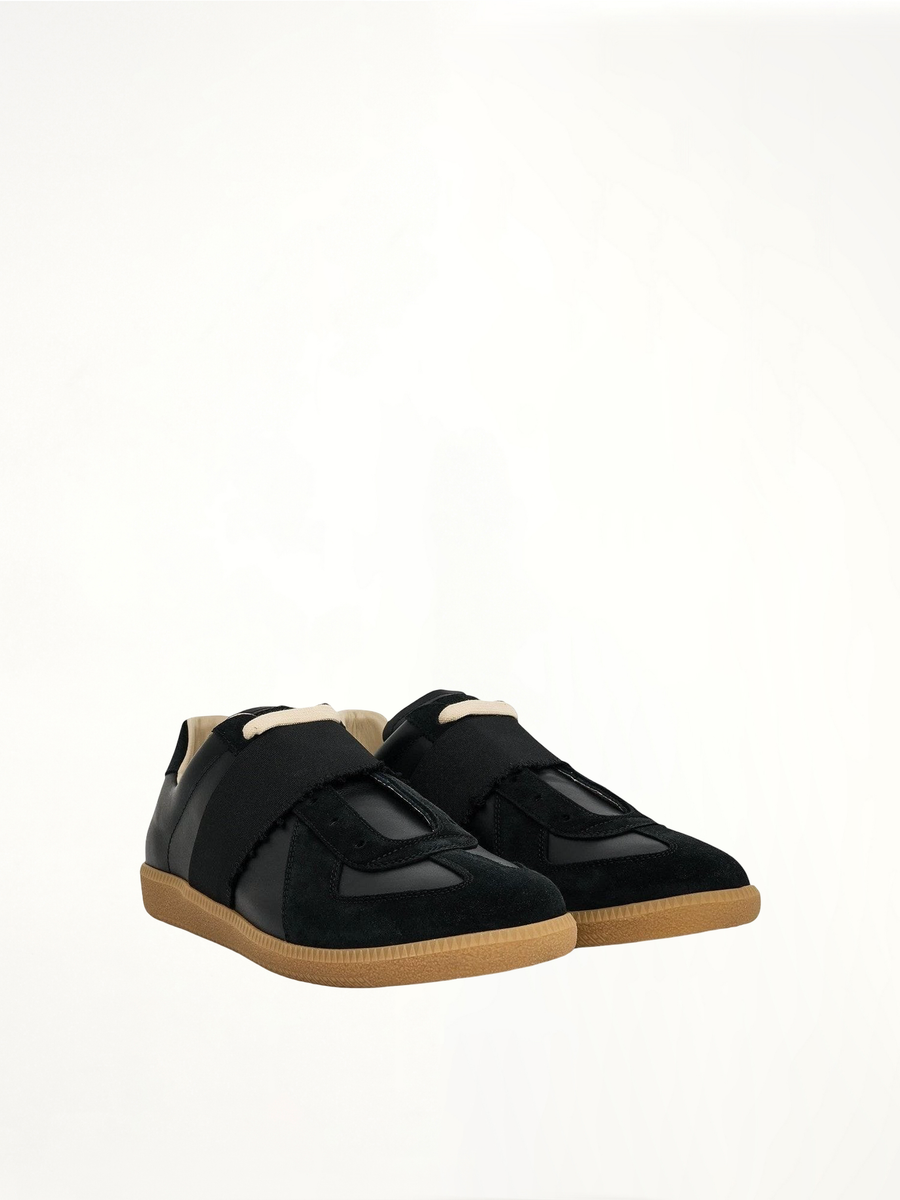 Replica Elastic Band Sneaker in Black Front View | MAISON MARGIELA
