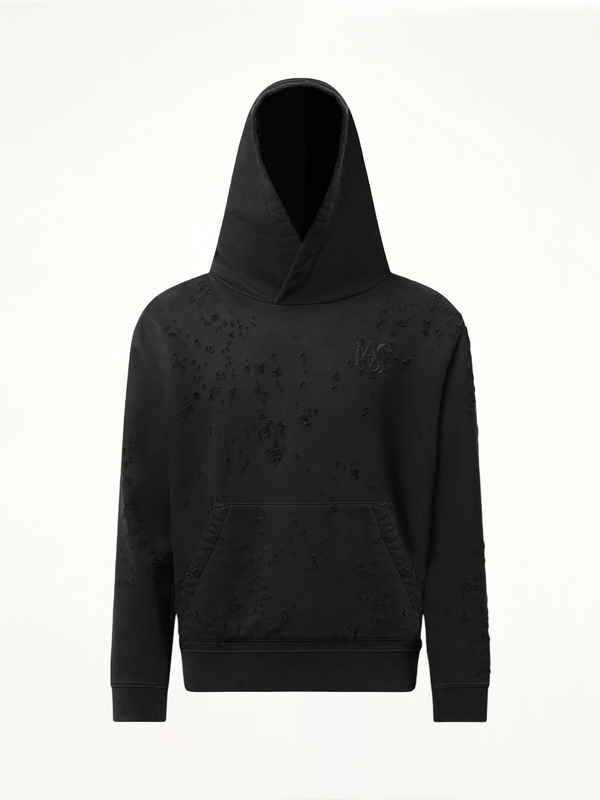 MA Shotgun Embroidered Hoodie in Black