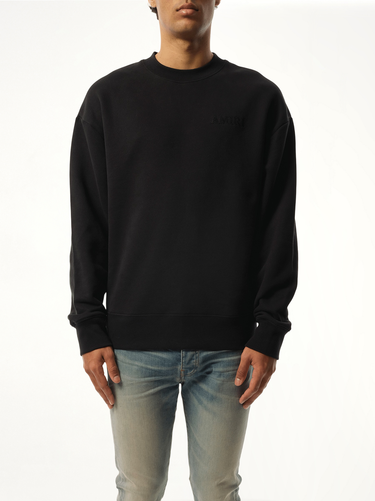 Amiri 黑色超大运动衫