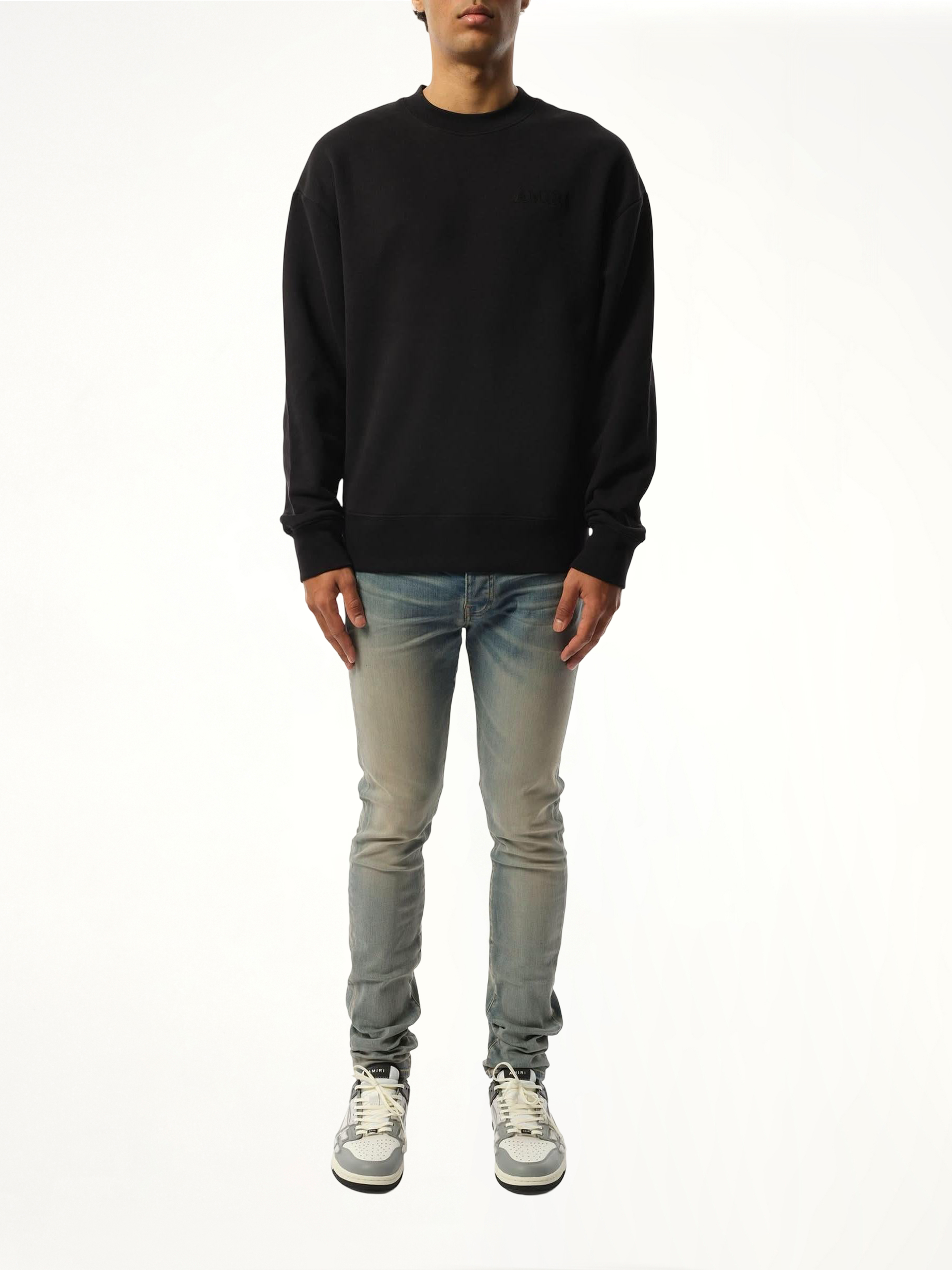 Amiri 黑色超大运动衫
