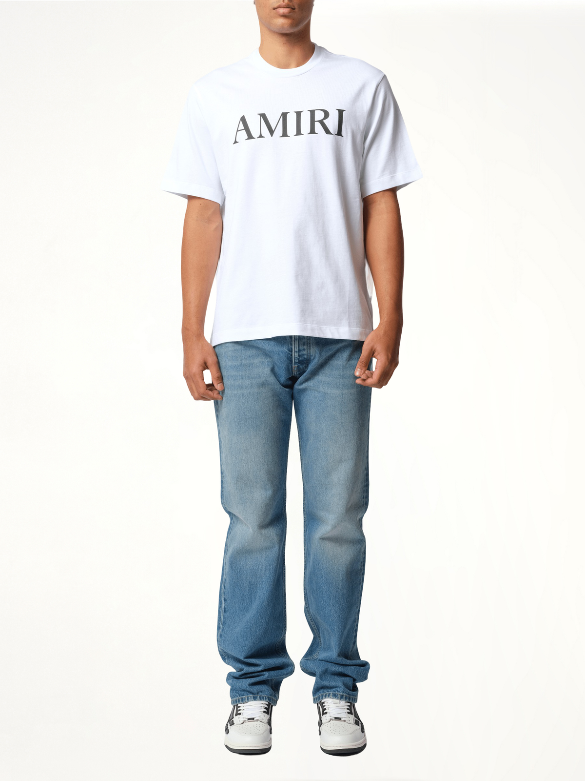 Amiri 白色/黑色核心标志T恤