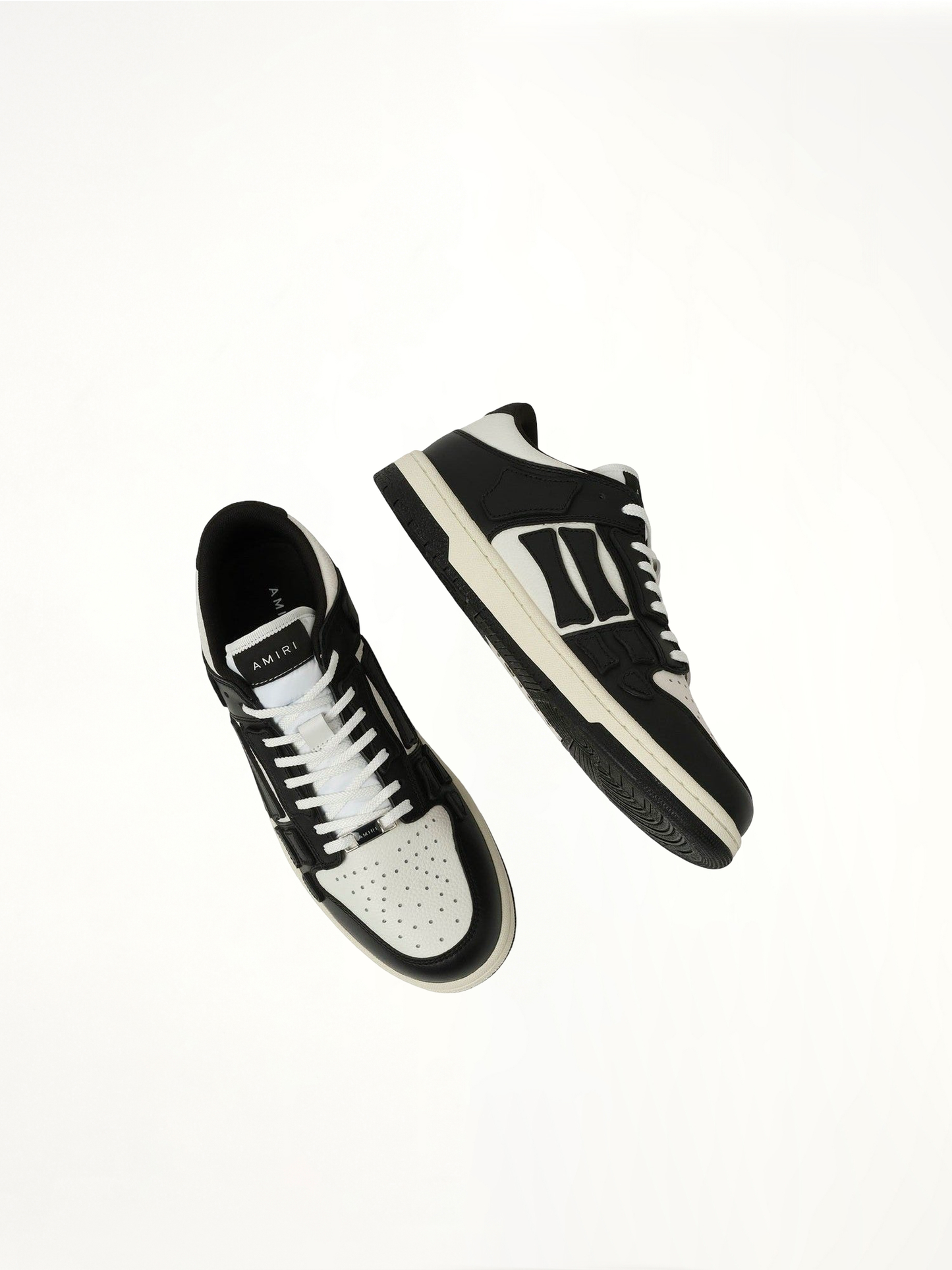 Skeleton Low Sneaker in Black/White