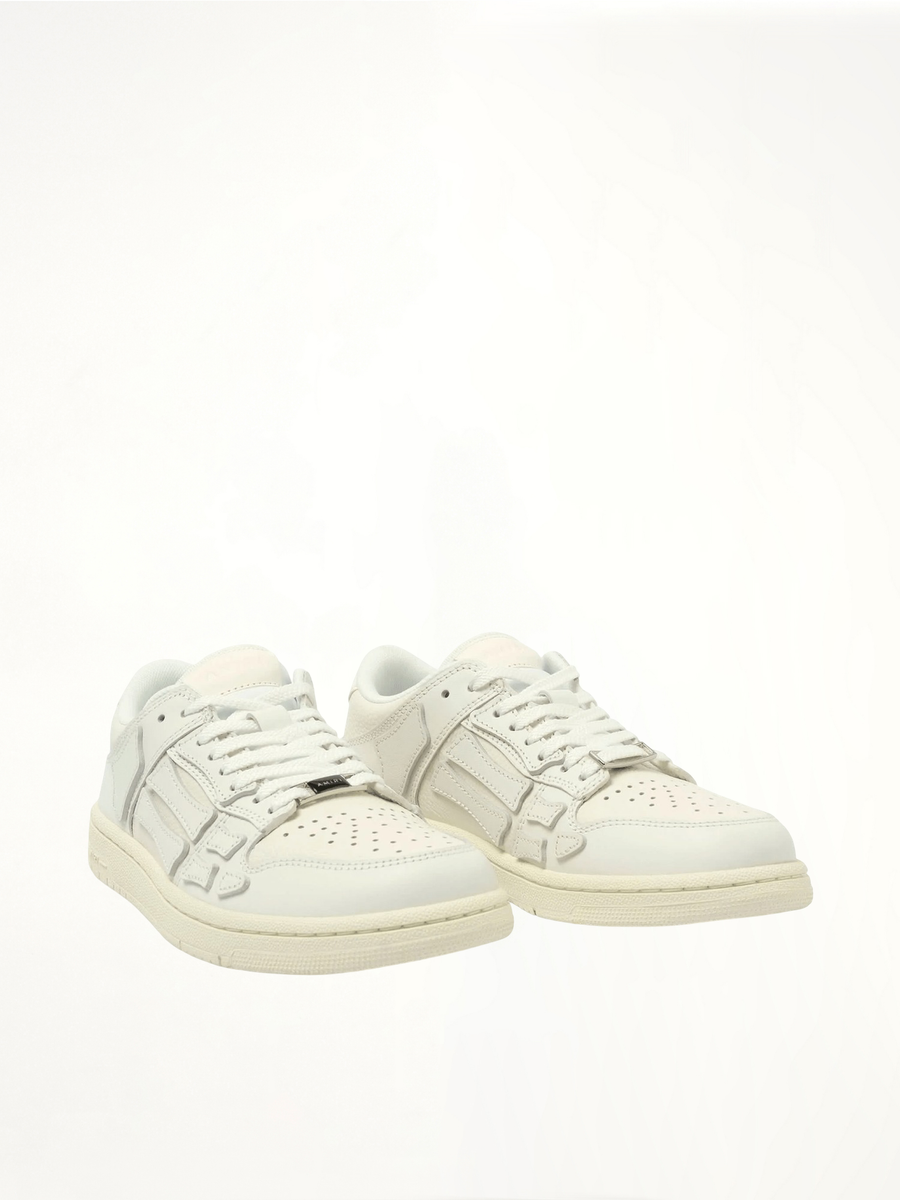 Skeleton Sneaker in White/Vintage Front View | AMIRI