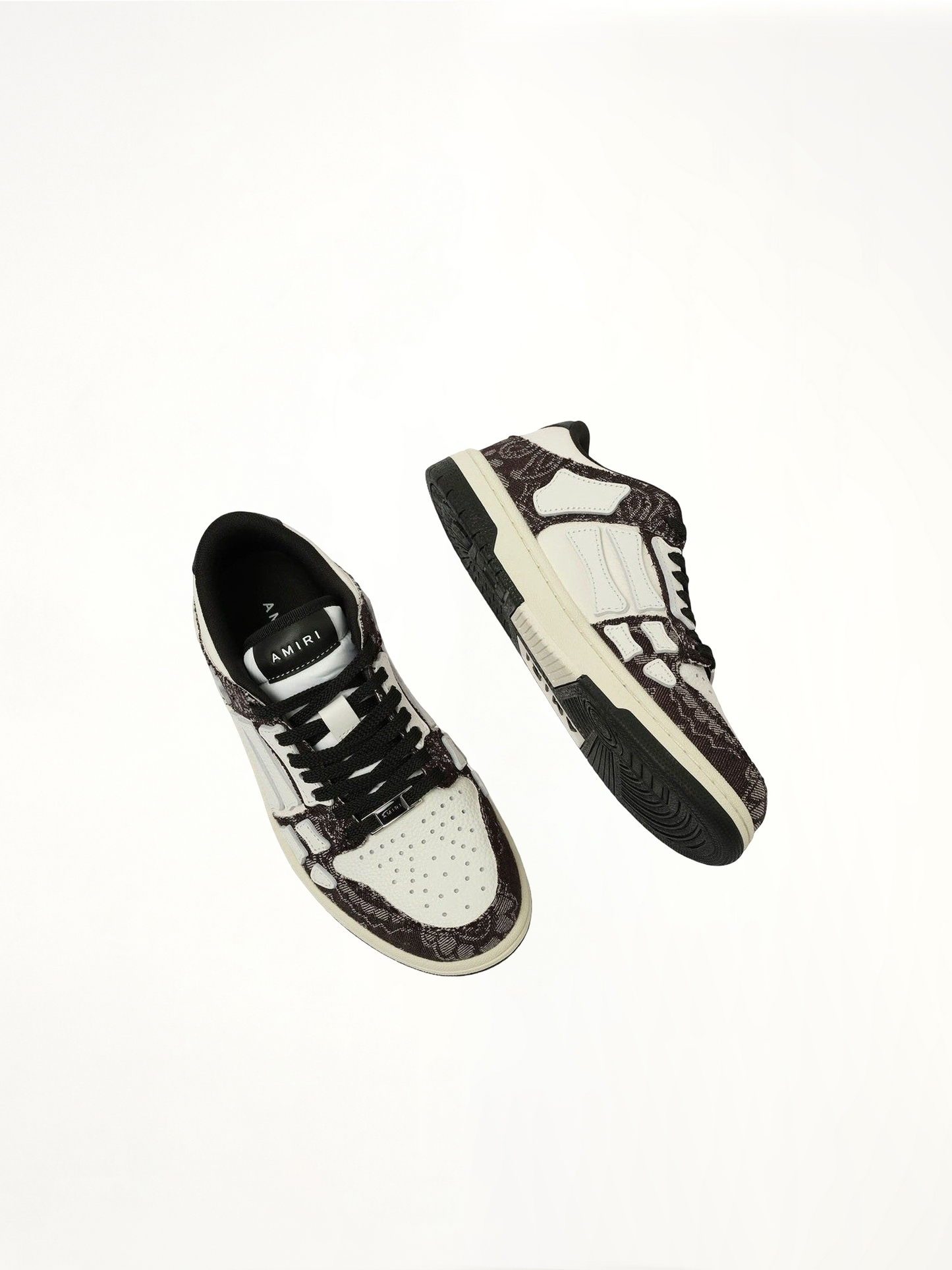 Bandana Denim Skeleton Sneaker in Black