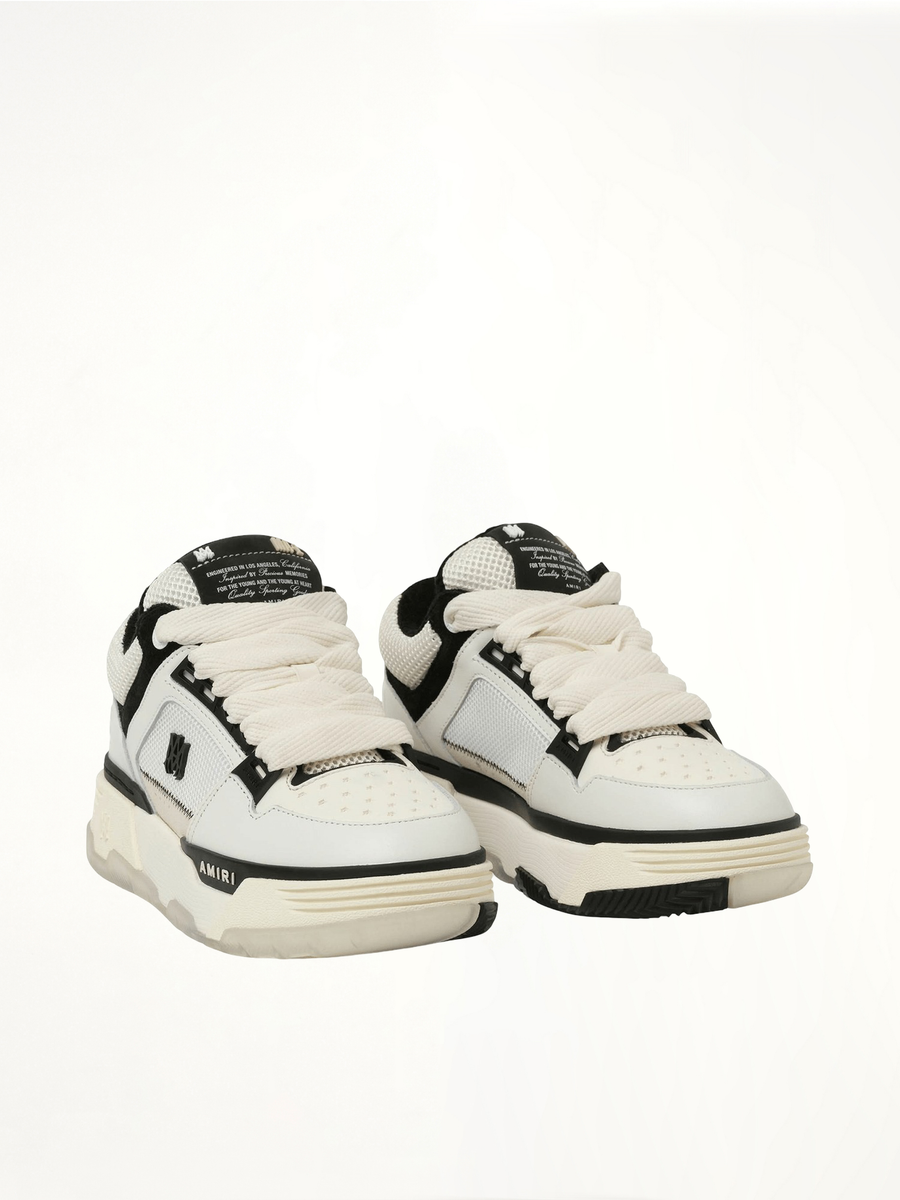 MA-1 Sneaker in White/Black Front View | AMIRI
