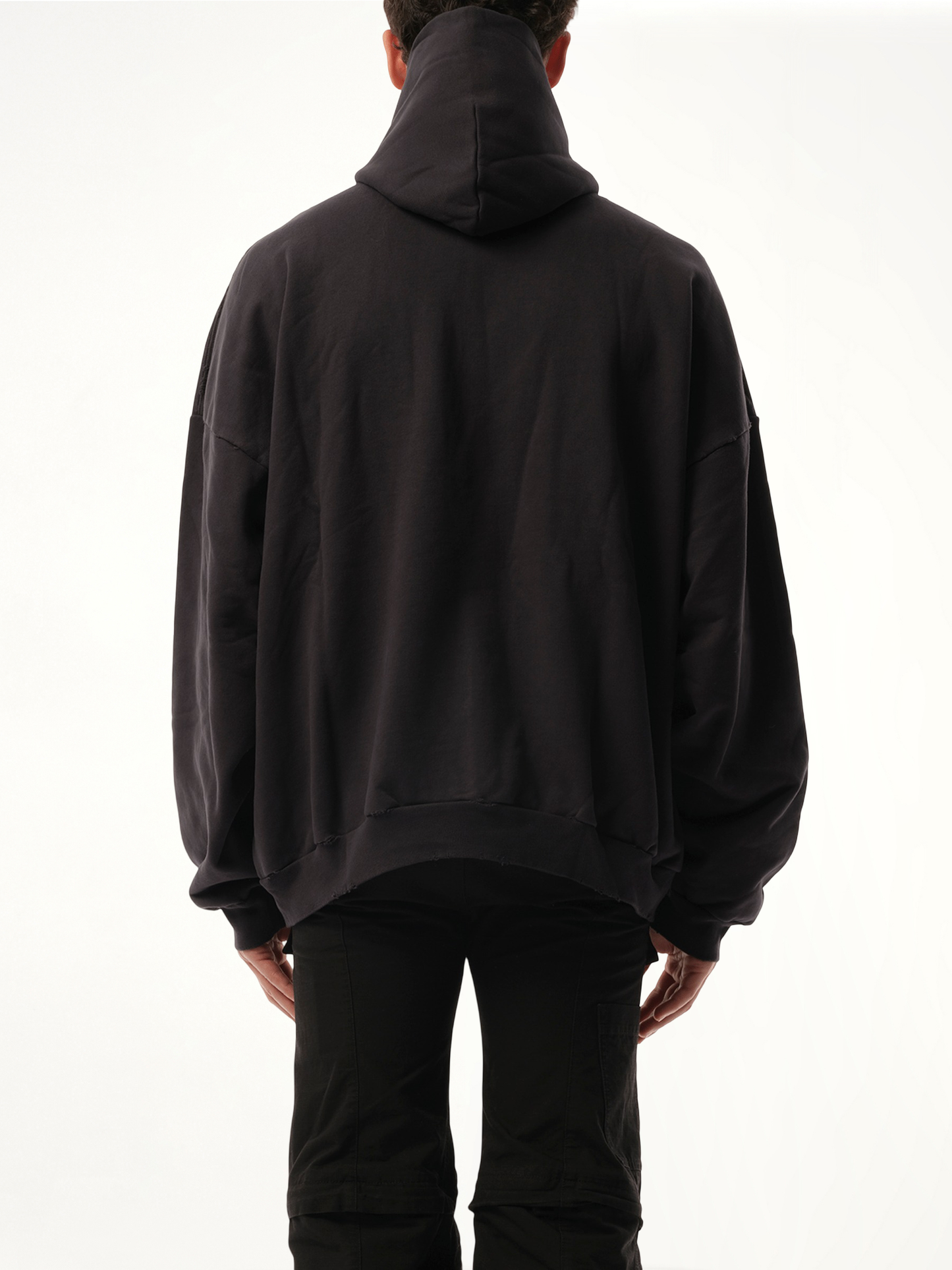 AGAICNELAB Large Fit Hoodie in Washed Black/Anthracite