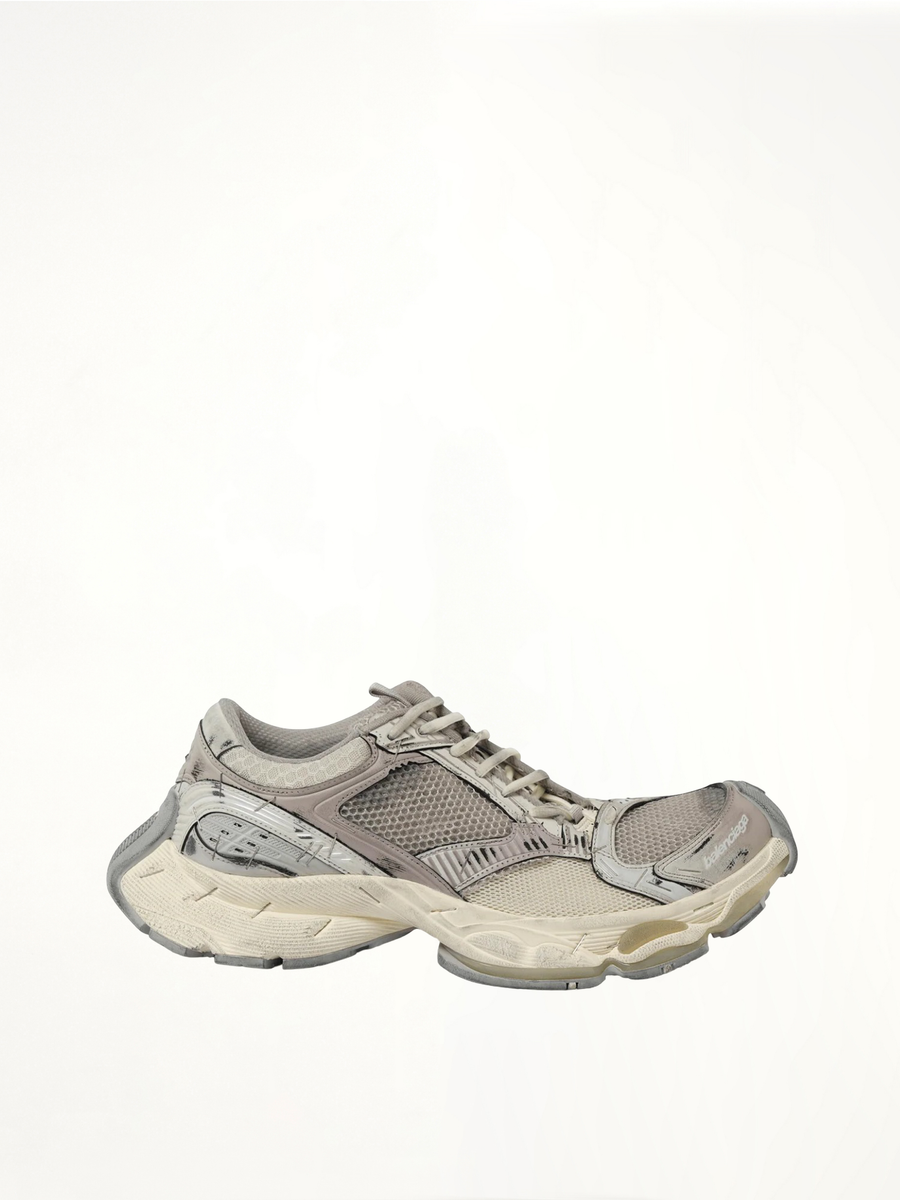 Stapler Sneaker in Beige/Grey Side View | BALENCIAGA