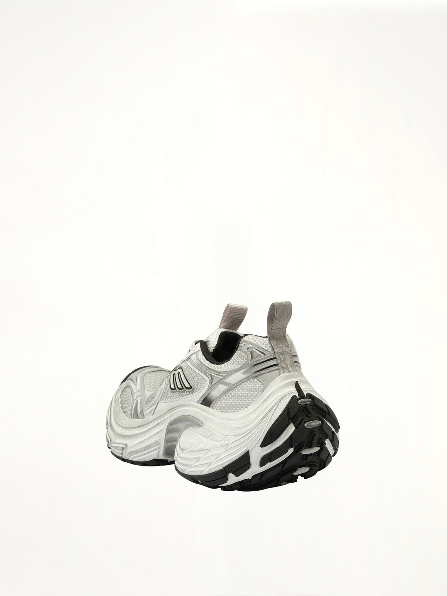 10XL Sneaker in White/Black/Grey Back View | BALENCIAGA