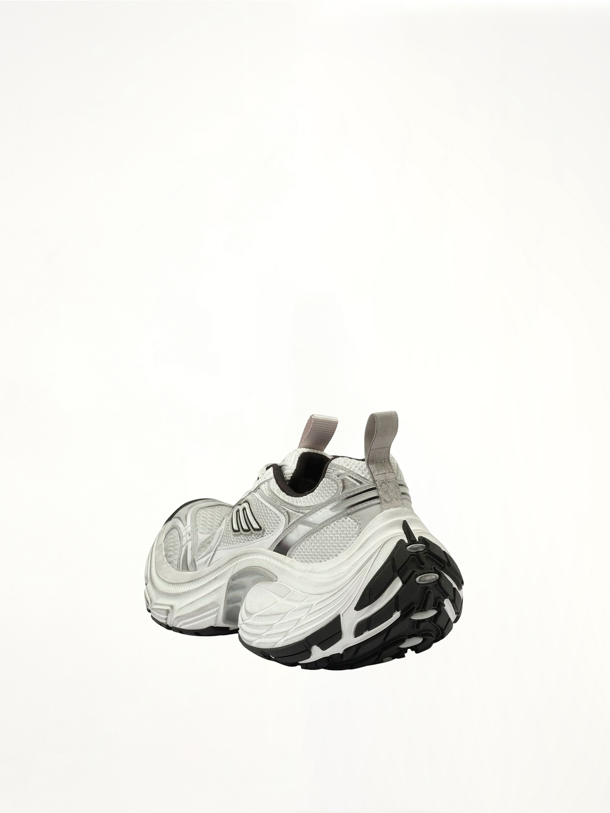 10XL Sneaker in White/Black/Grey Back View | BALENCIAGA