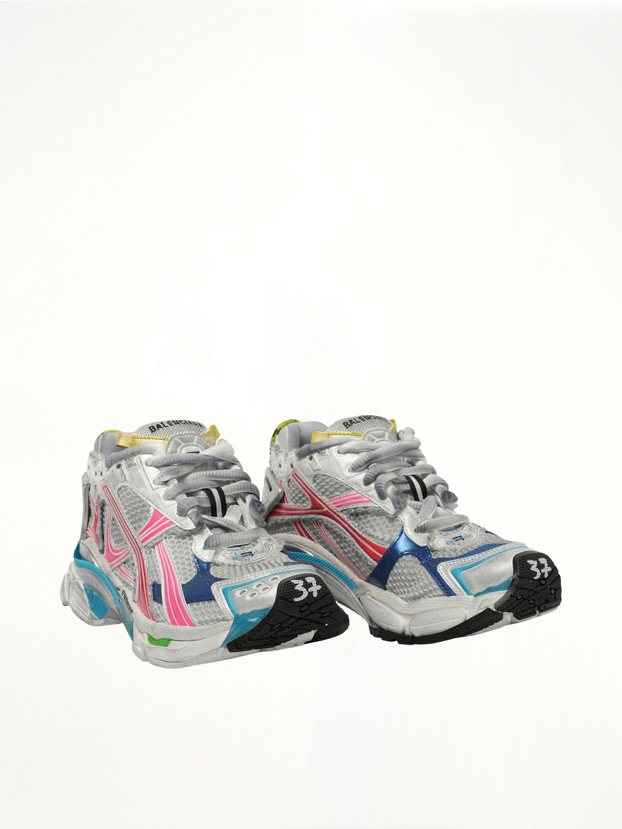 Runner Metallic Sneaker in Multicolour Front View | BALENCIAGA