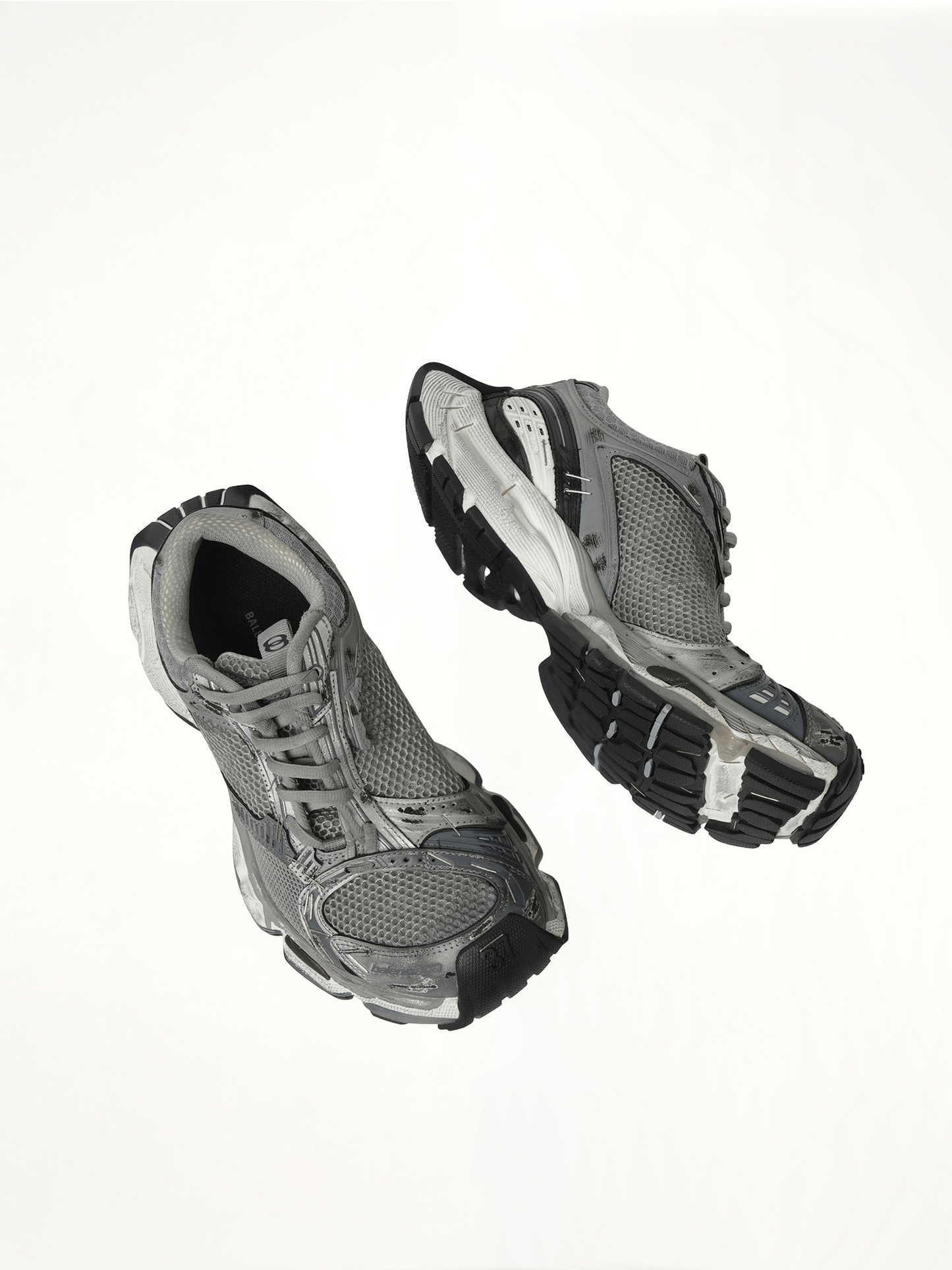 Stapler Sneaker in Grey/Silver/Black/White