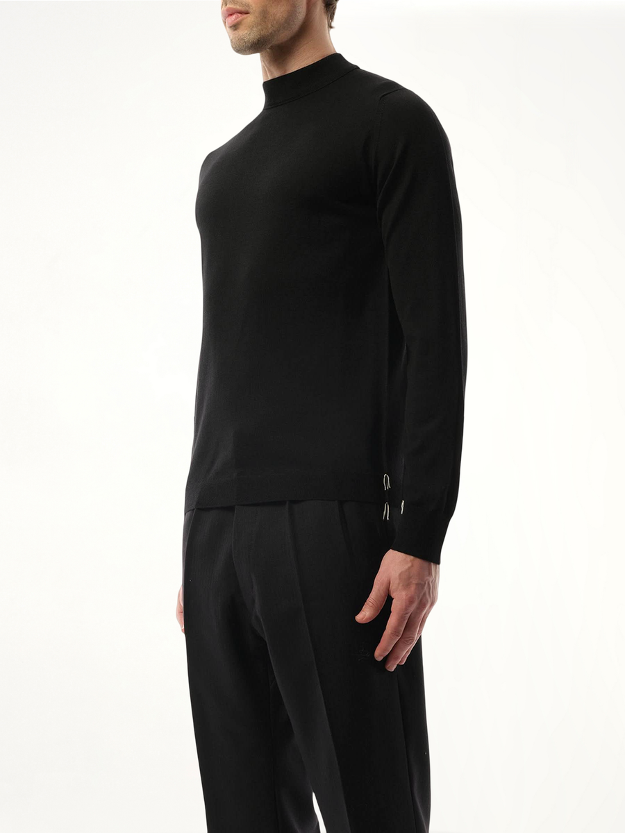Work in Progress Crewneck Sweater in Black