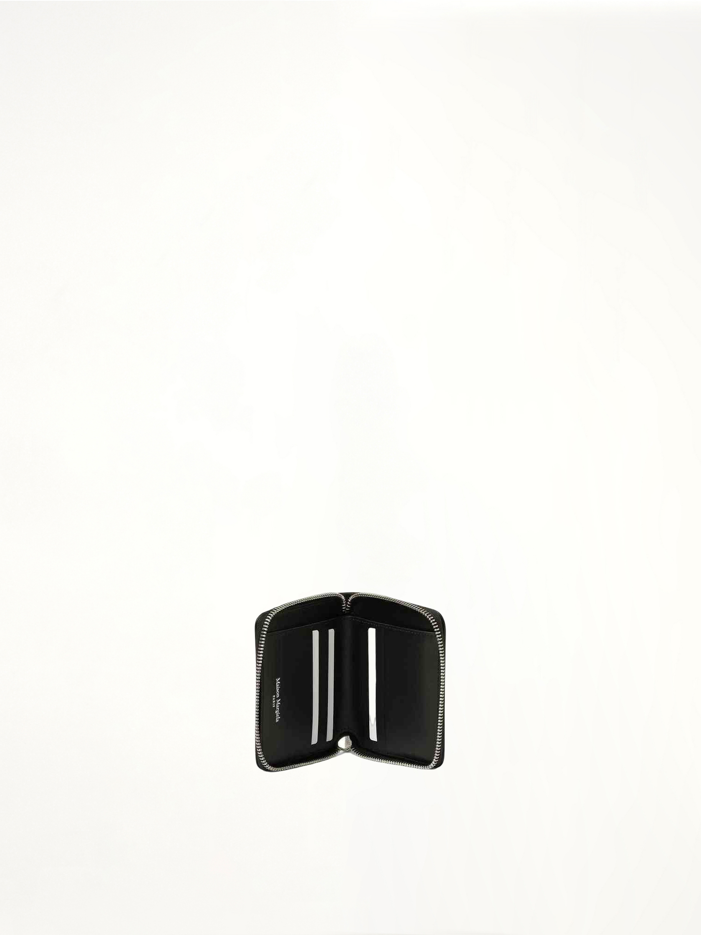 Wallet Compact Zip Around Wallet in Black