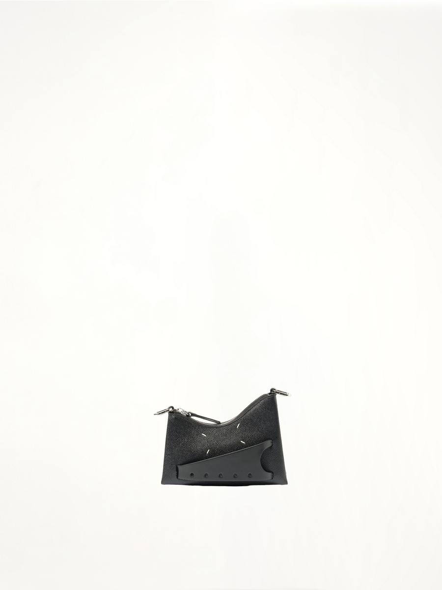 Micro Snatched Hobo Bag in Black