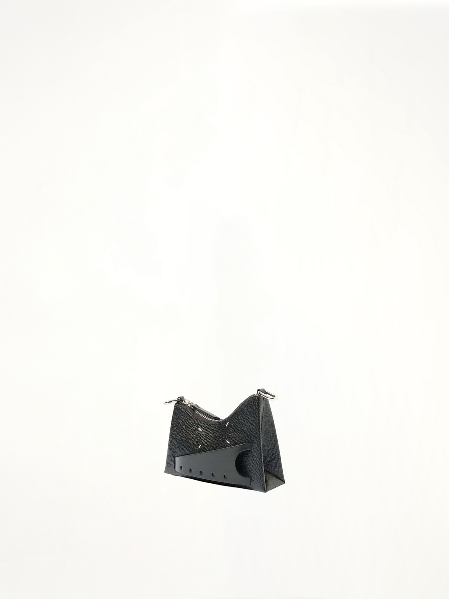 Micro Snatched Hobo Bag in Black