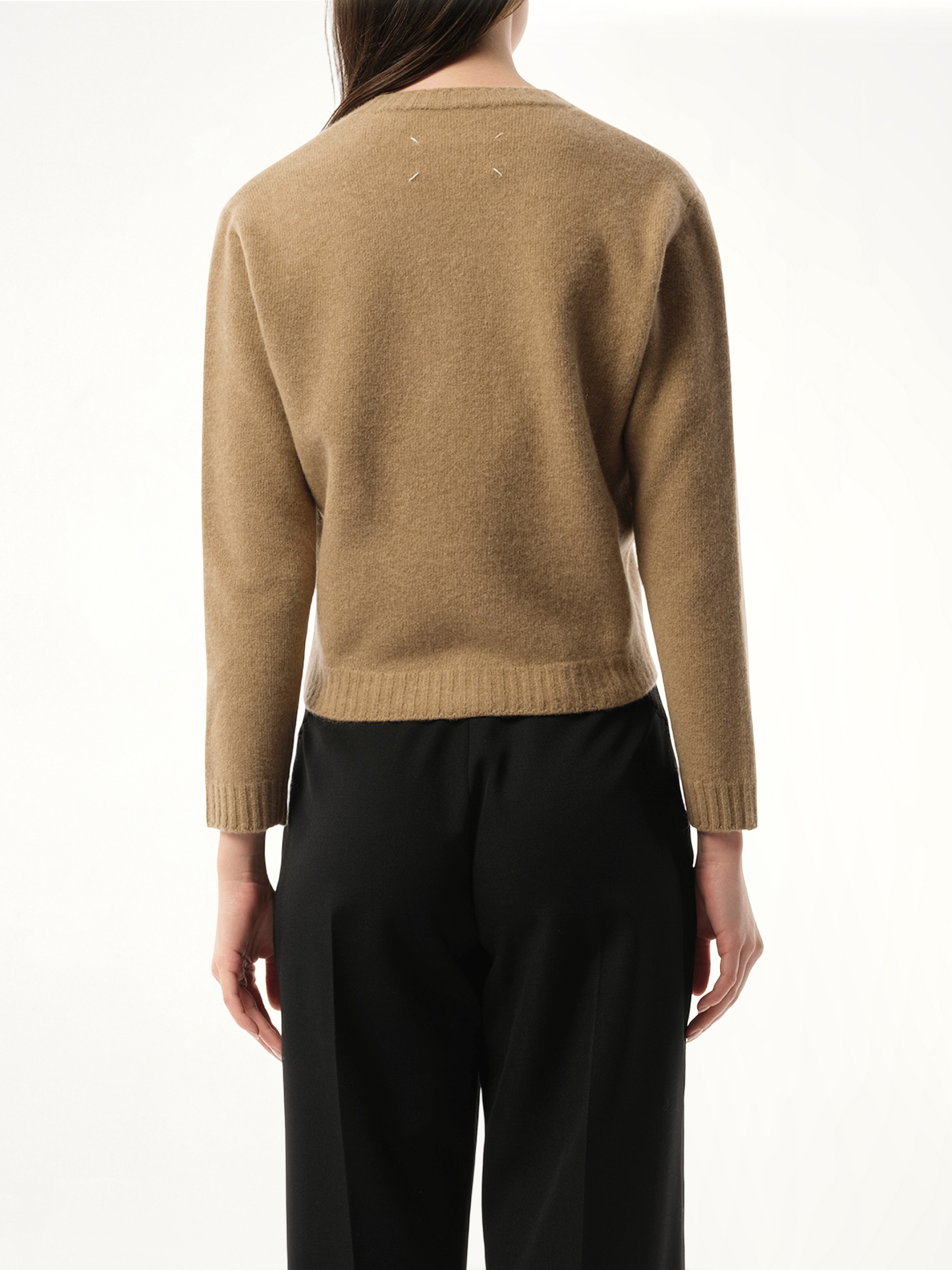 Lambswool Knit Cardigan in Beige