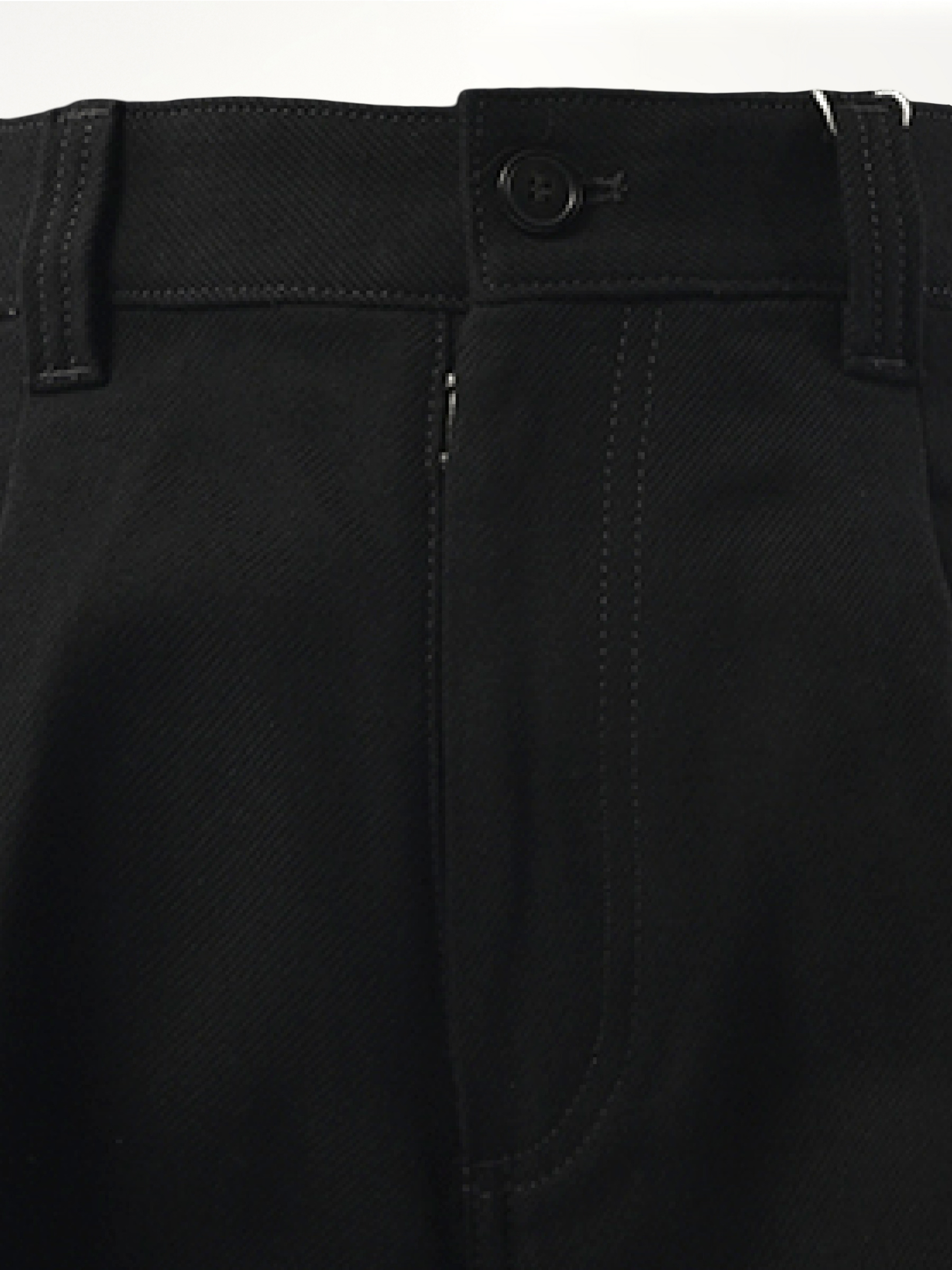 Heavy Cotton Wide Pants in Black