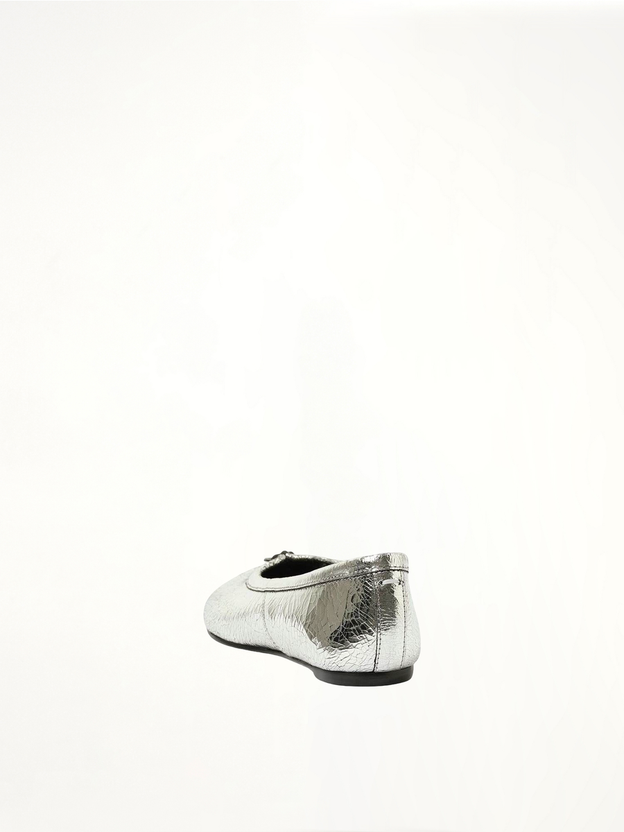 Tabi New Ballerina in Silver Back View | MAISON MARGIELA