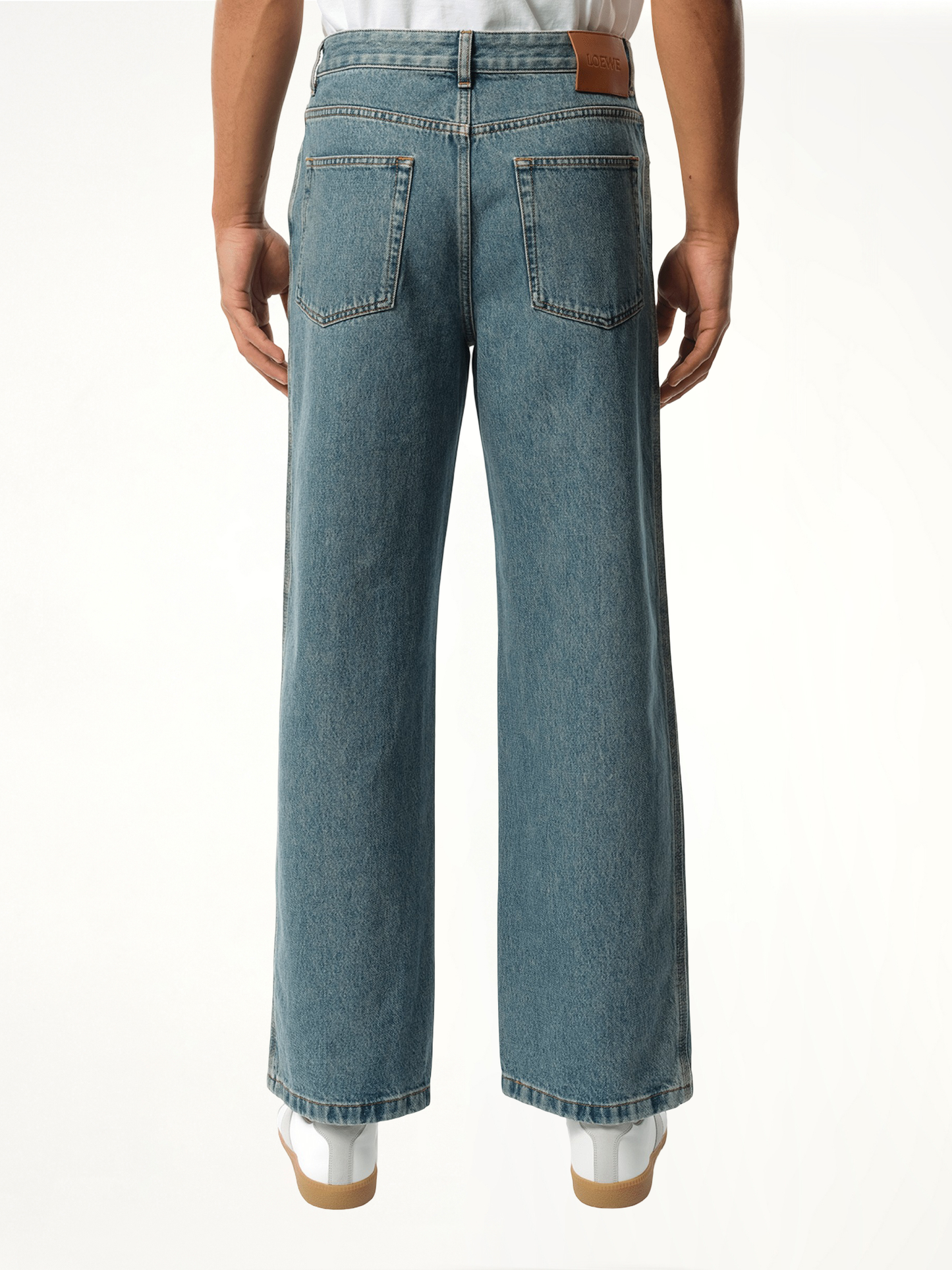 Anagram Baggy Jeans AF in Mid Blue Denim