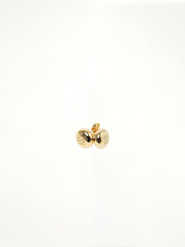 Anagram Pebble Stud Earrings in Gold