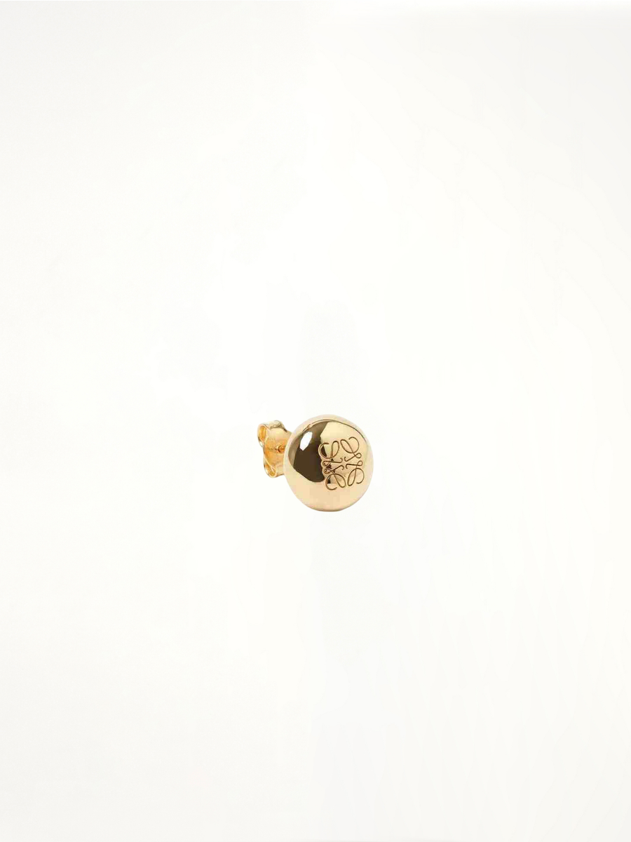 Anagram Pebble Stud Earrings in Gold