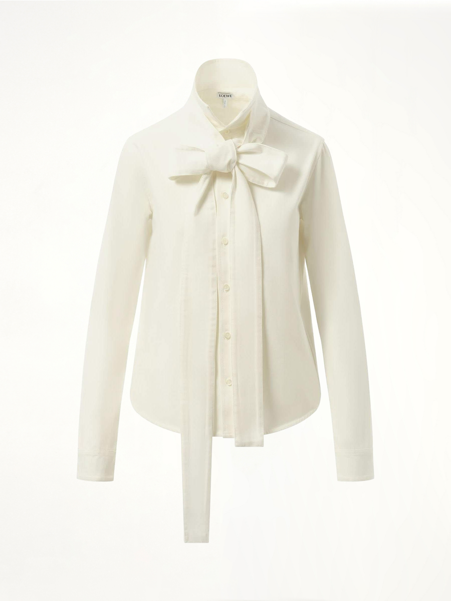 Bow Shirt in White