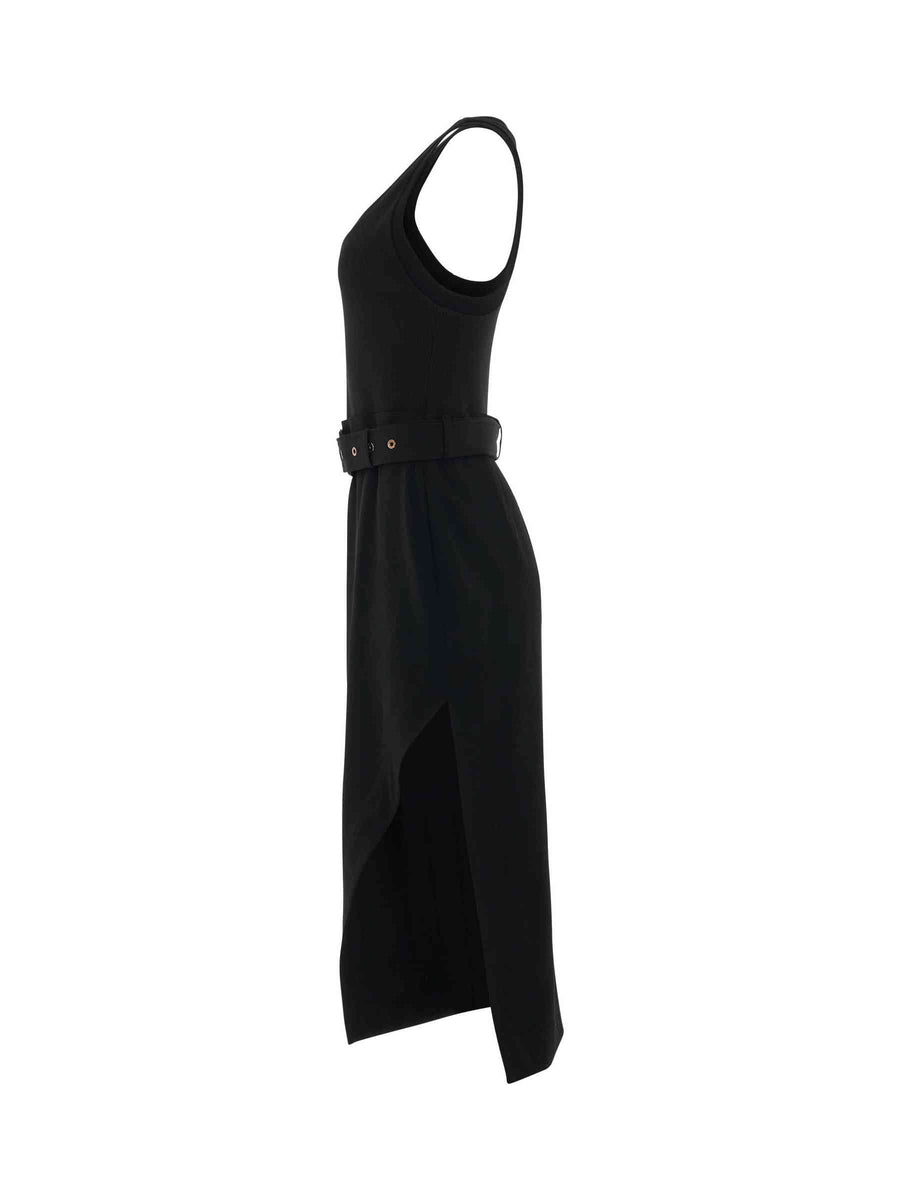Trompe L'oeil Pencil Dress in Black