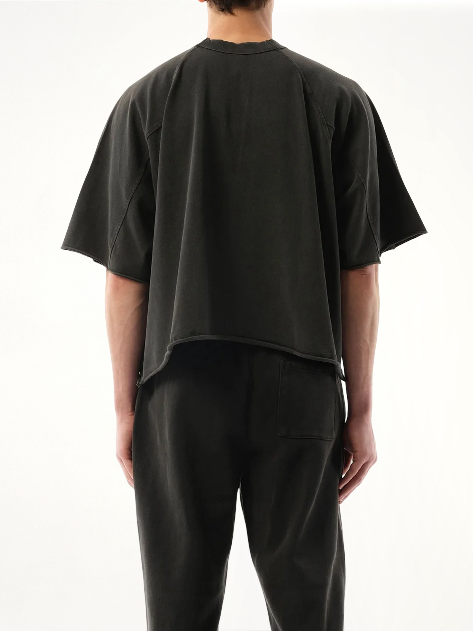 워시드 블랙 헤비 다트 티셔츠