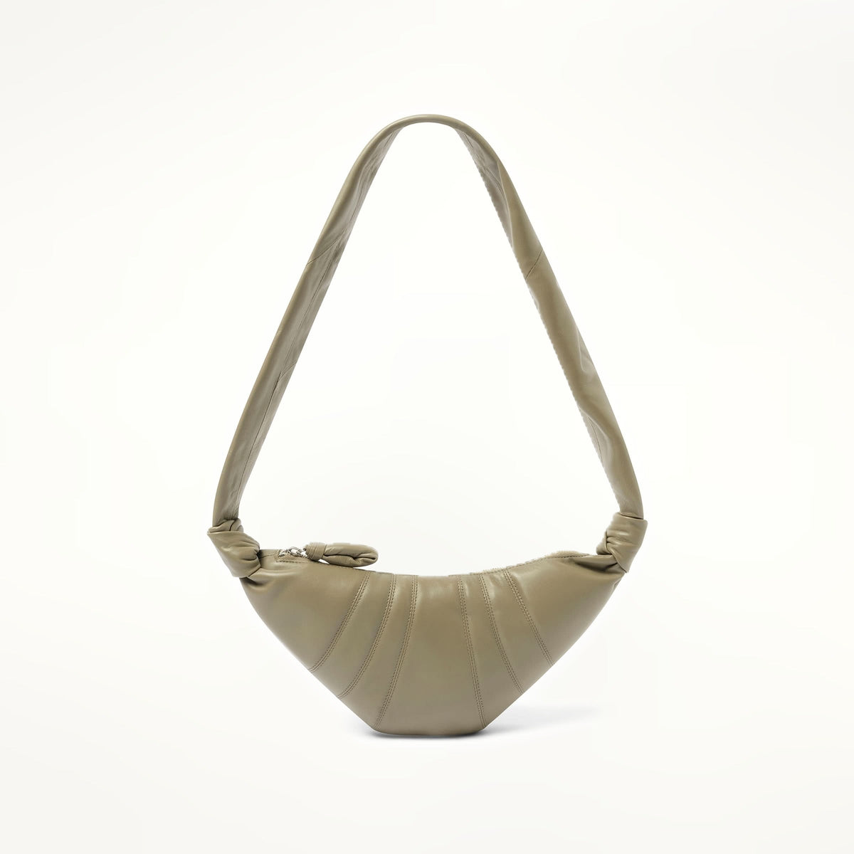 Lambskin Small Croissant Bag in Dark Sage