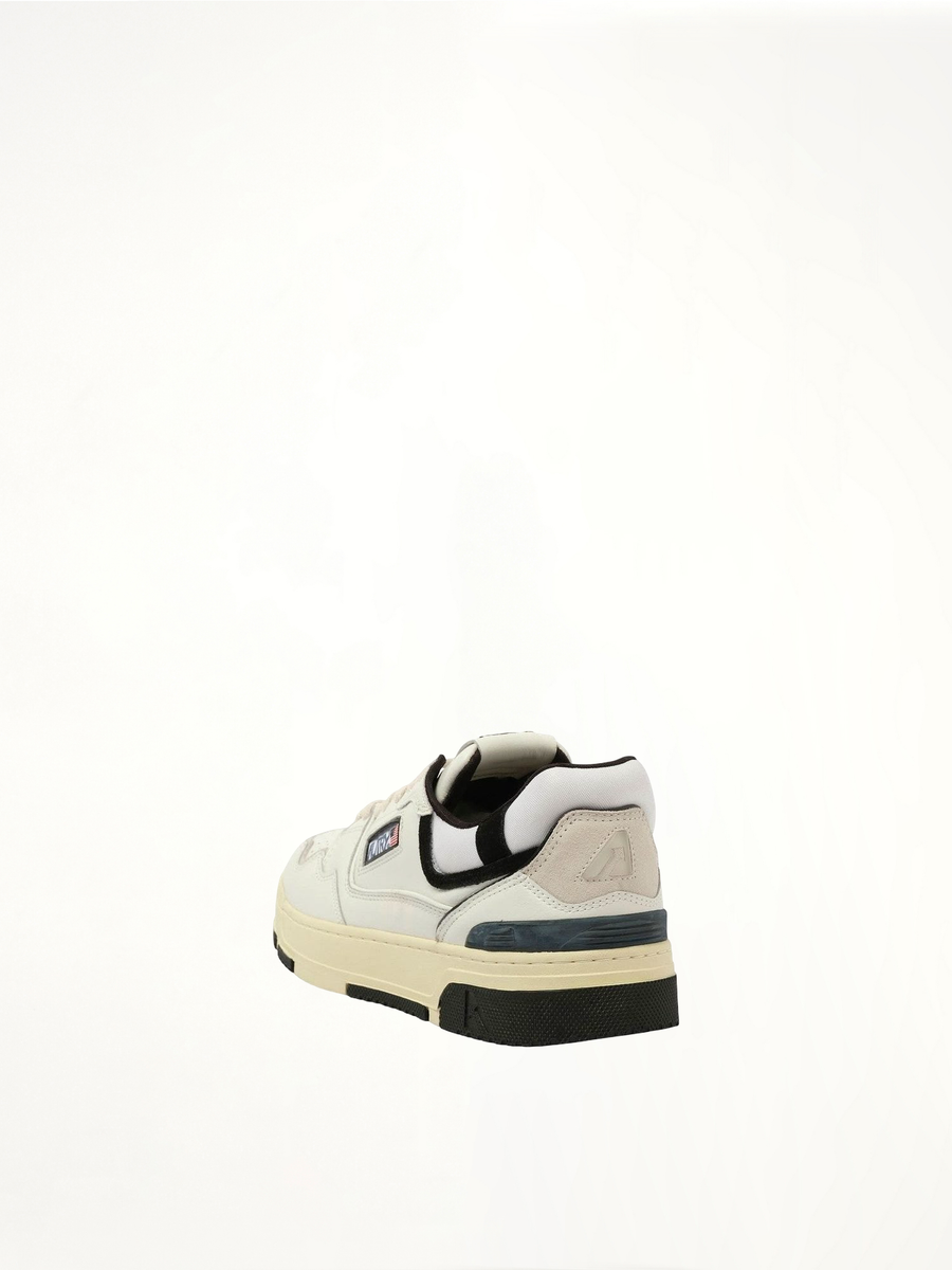 CLC Low Sneakers in White/Black Back View | AUTRY