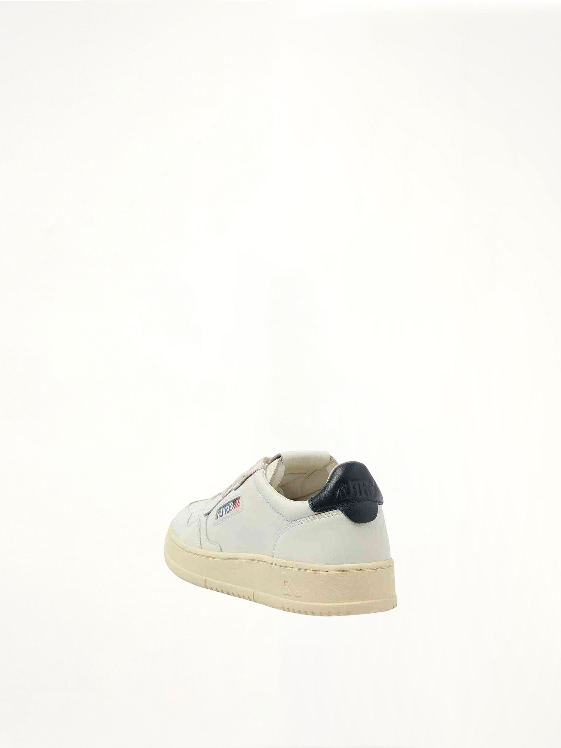 Medalist Low Sneakers in White/Space Back View | AUTRY