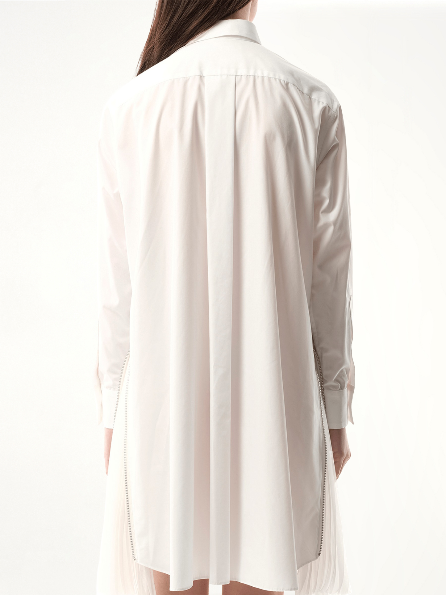 Cotton Poplin Dress in Off White