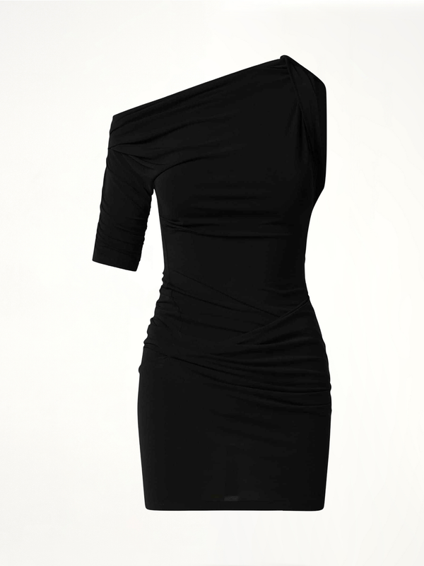 La Mini Robe Drapeado in Black