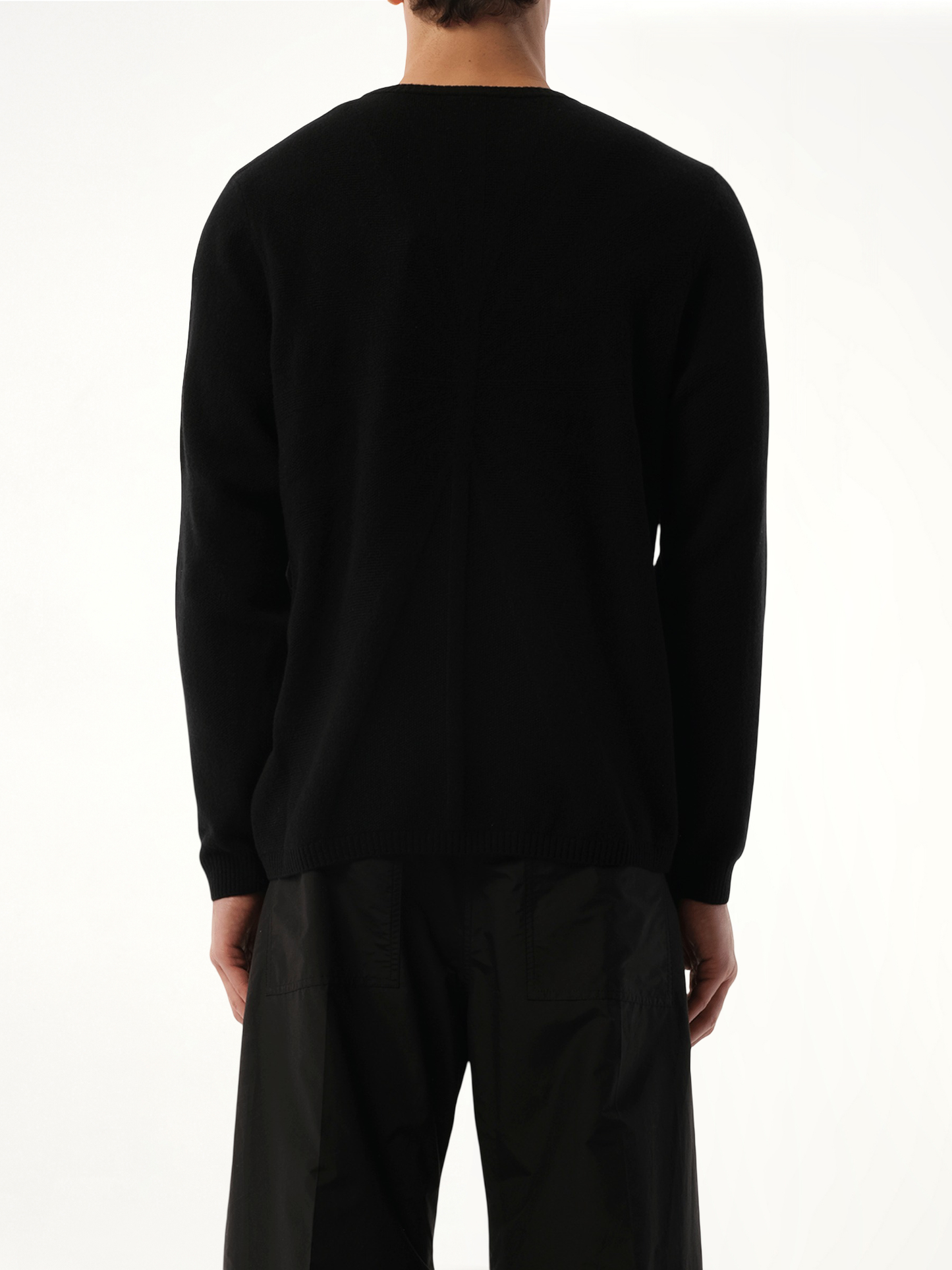 Rick Owens x Moncler Jumbo Round Neck Sweater in Black