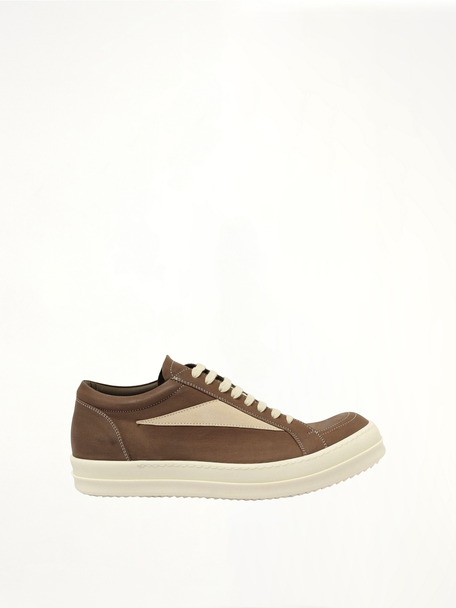 Vintage Sneaks in Fawn/Milk Side View | RICK OWENS
