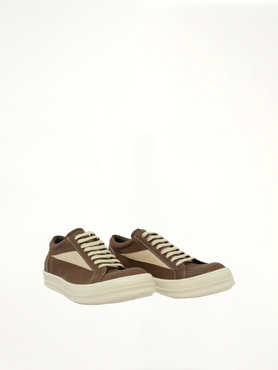 Vintage Sneaks in Fawn/Milk Front View | RICK OWENS